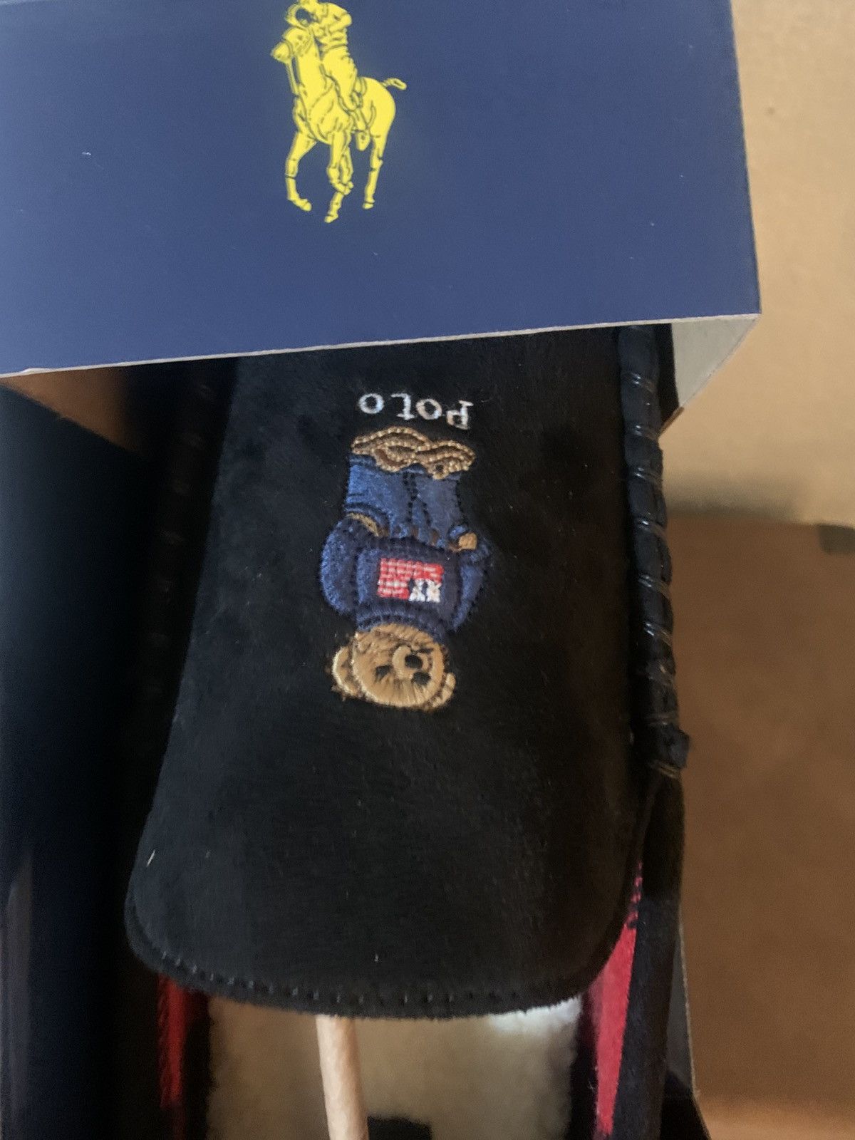 Polo Ralph Lauren Declan Polo bear slippers NwB Size US 13 / EU 46 - 1 Thumbnail