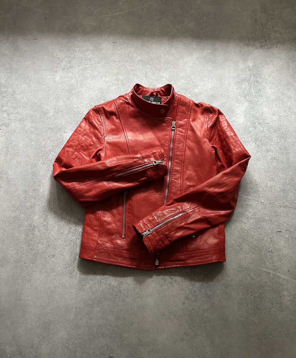 Vera Pelle Vera Pele Rare red leather biker jacket y2k womens Size S / US 4 / IT 40 - 2 Thumbnail