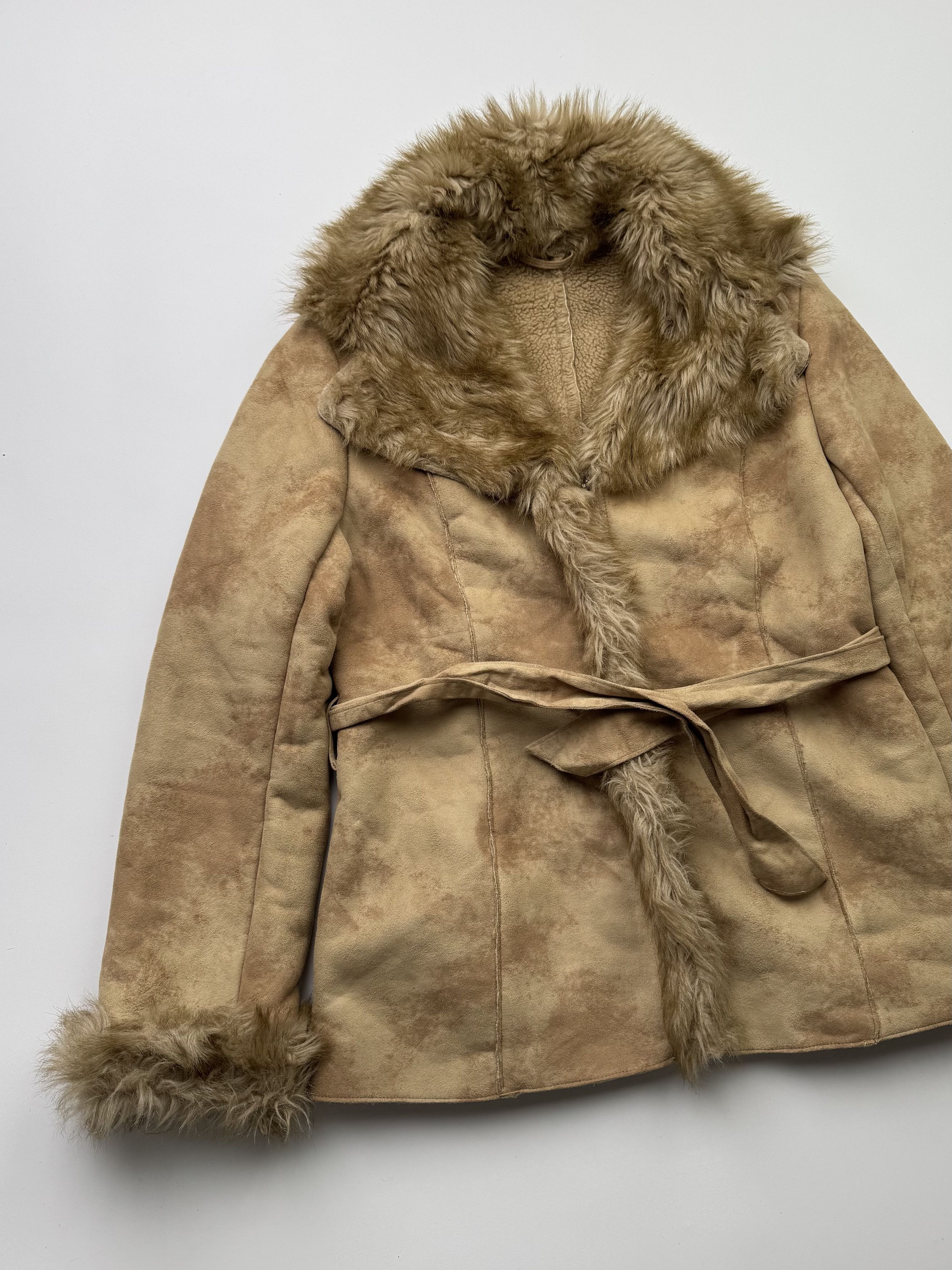 Vintage Vintage Faded Faux Sheepskin Coat B443(V502)E2 Size M / US 6-8 / IT 42-44 - 2 Thumbnail