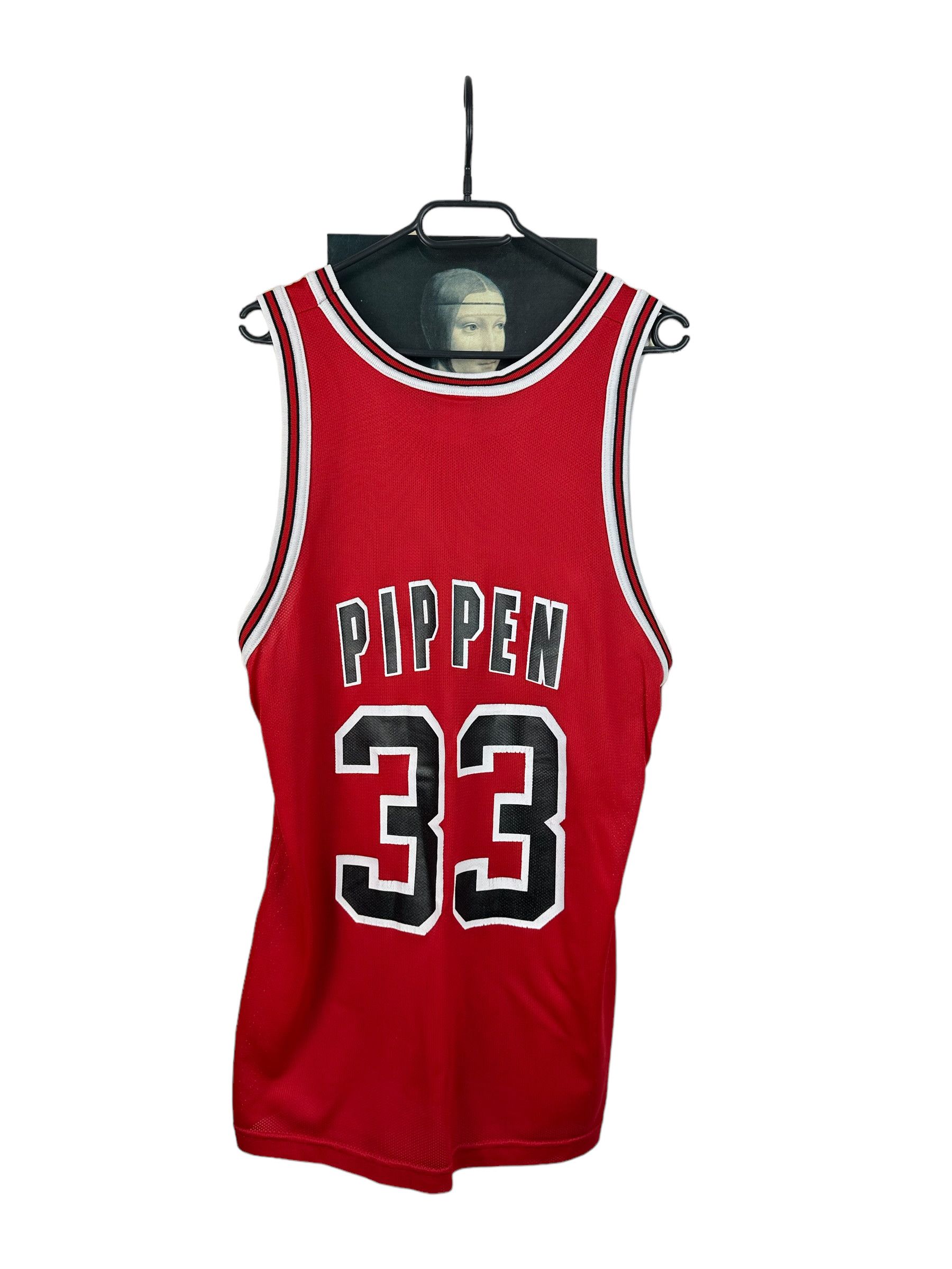 Champion × NBA × Vintage Vintage Pippen Chicago Bulls #33 Red Jersey NBA Rare Size US L / EU 52-54 / 3 - 11 Thumbnail