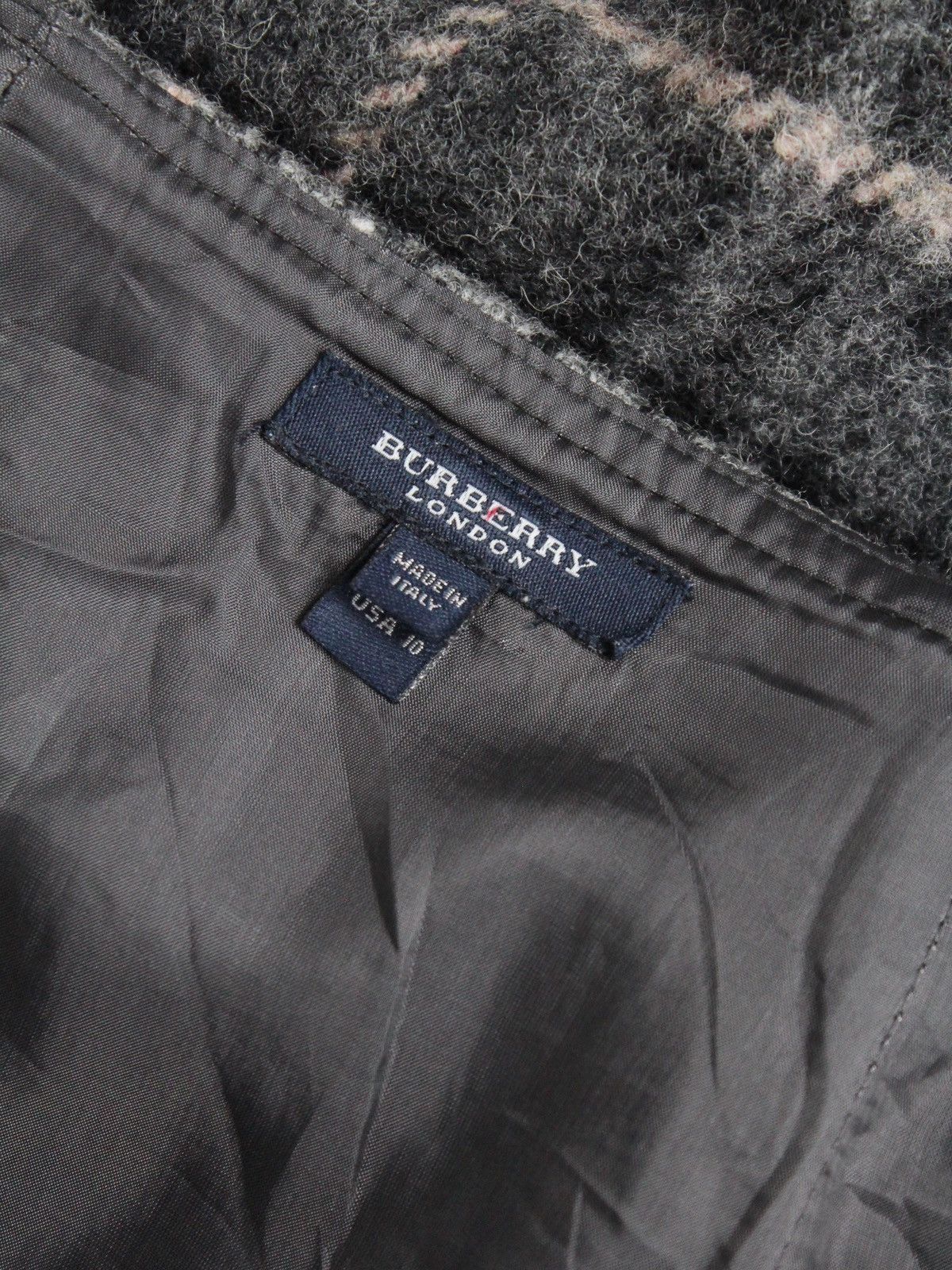 Burberry × Vintage Burberry Vintage Wool Grey Midi Skirt Size 30" / US 8 / IT 44 - 6 Thumbnail