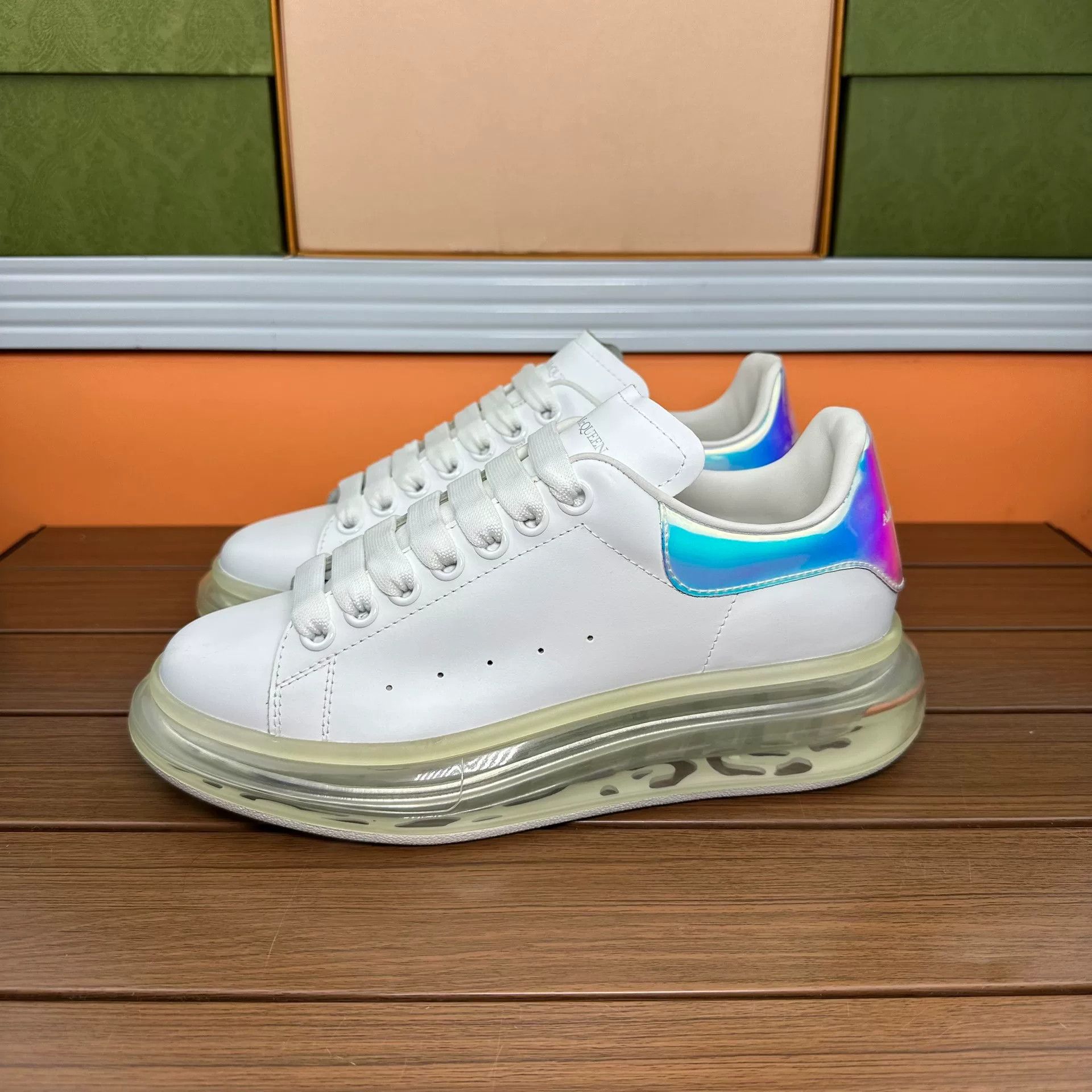 Alexander McQueen Alexander McQueen Laser White Lowtop Sneakers it_38-5 Women Size US 8.5 / IT 38.5 - 1 Thumbnail