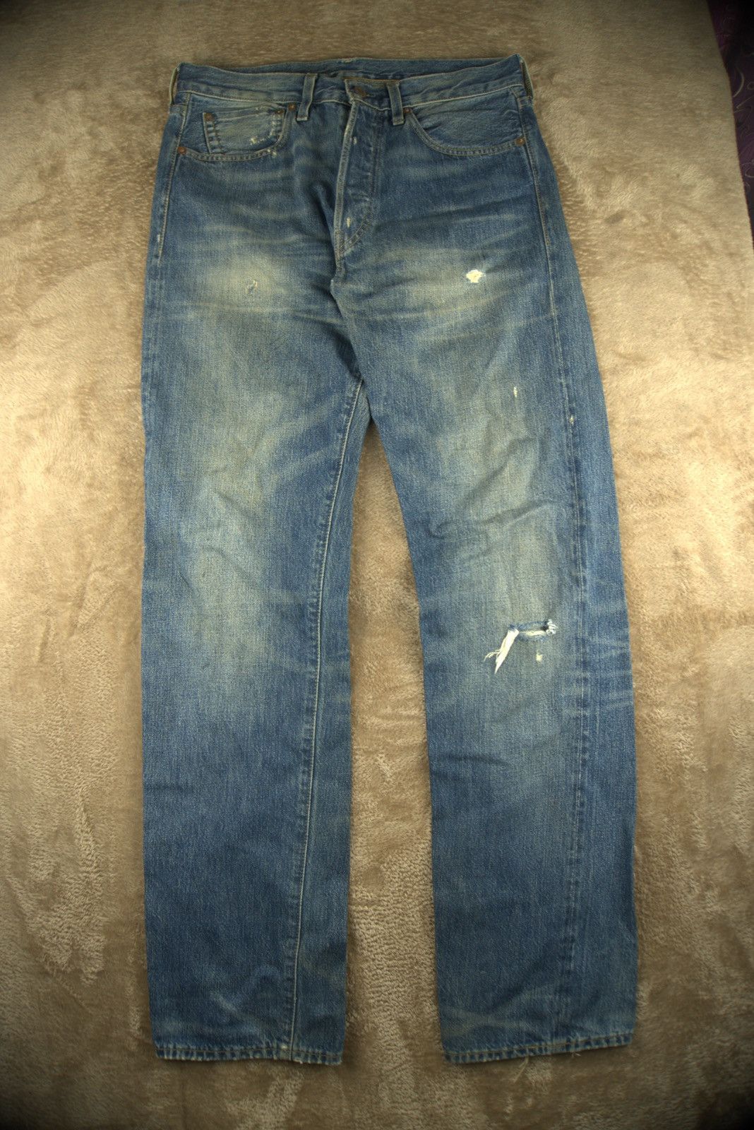 Levi's Vtg Levis 501xx Big E Selvedge Turkey Made Mens Grunge Style Size US 31 - 2 Thumbnail
