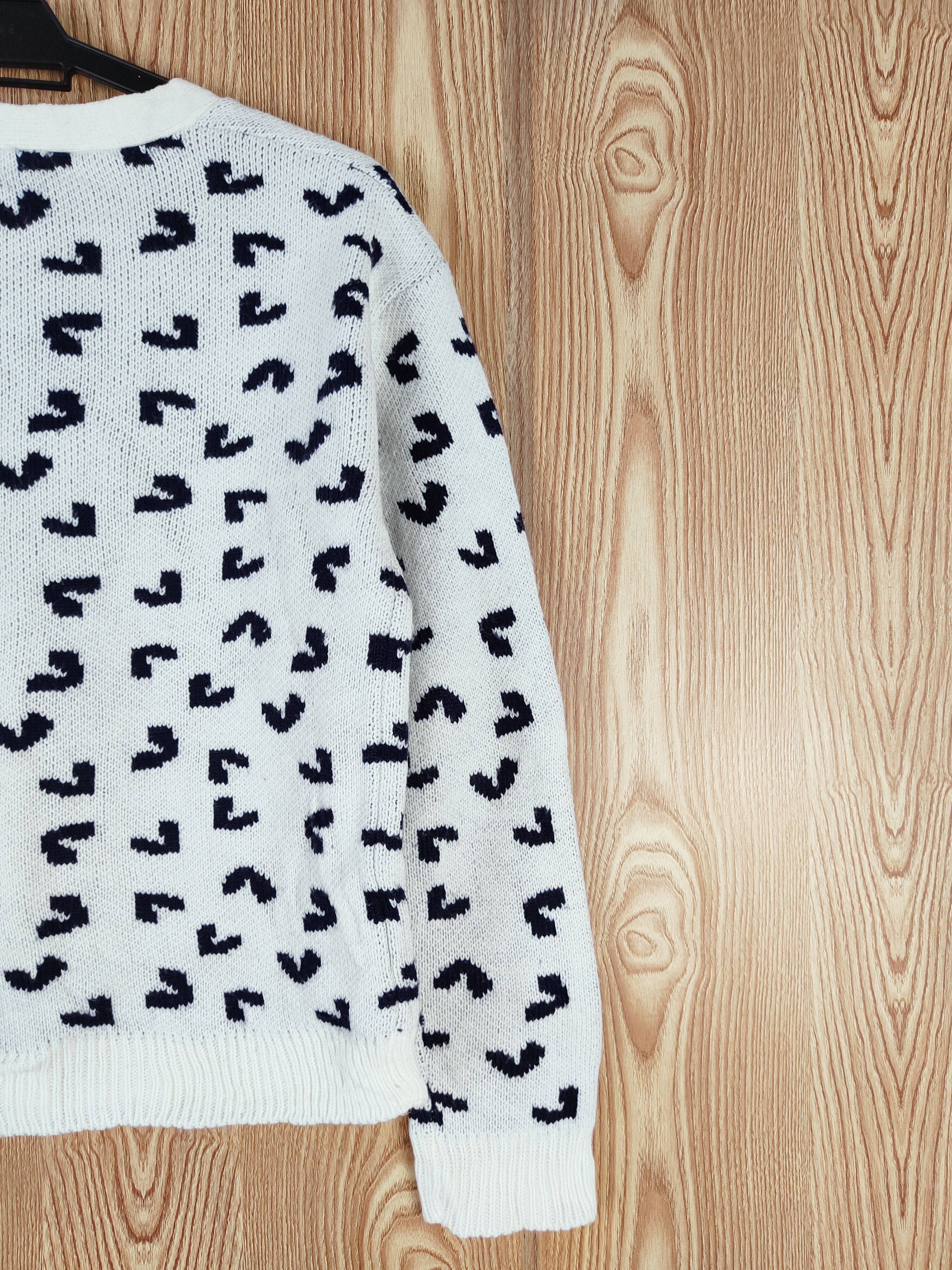 Homespun Knitwear × Japanese Brand Japan leopard tiger design Ivory Knitwear Cardigan #W549 Size S / US 4 / IT 40 - 9 Thumbnail