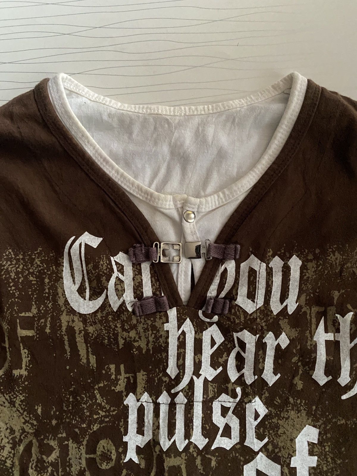 KMRii Japanese Hear The Pulse Double Layer Tee Size US L / EU 52-54 / 3 - 9 Thumbnail