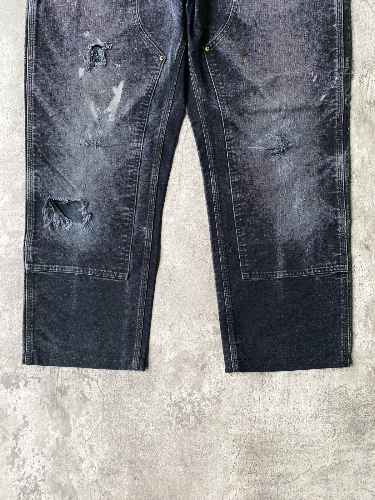 Carhartt Distressed Faded Vintage Carhartt Double Knee B01 Black Size US 36 / EU 52 - 4 Thumbnail