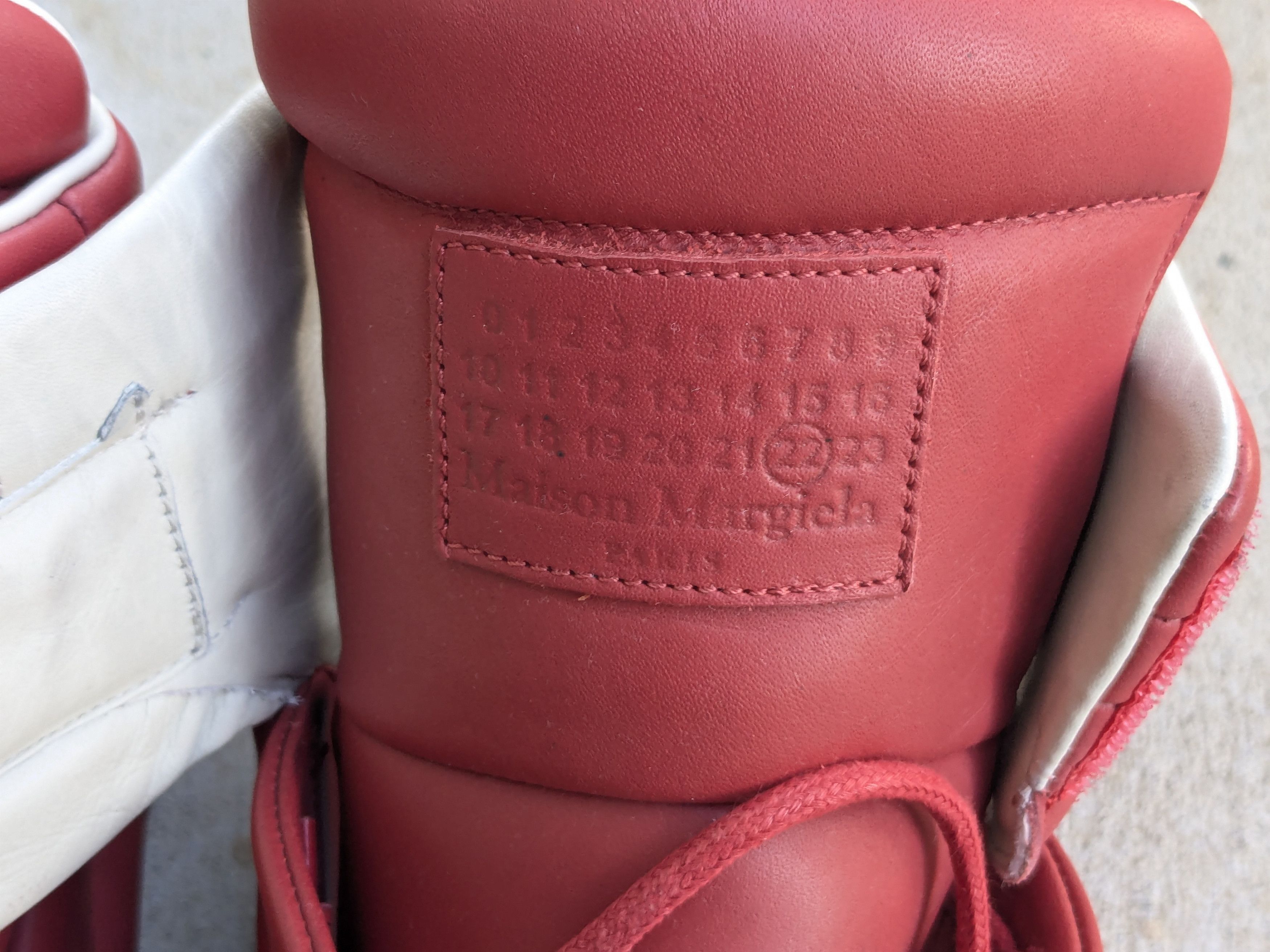 Maison Margiela Maison Margiela Future Red 13 46 High Tops Leather Sneakers Size US 13 / EU 46 - 9 Thumbnail