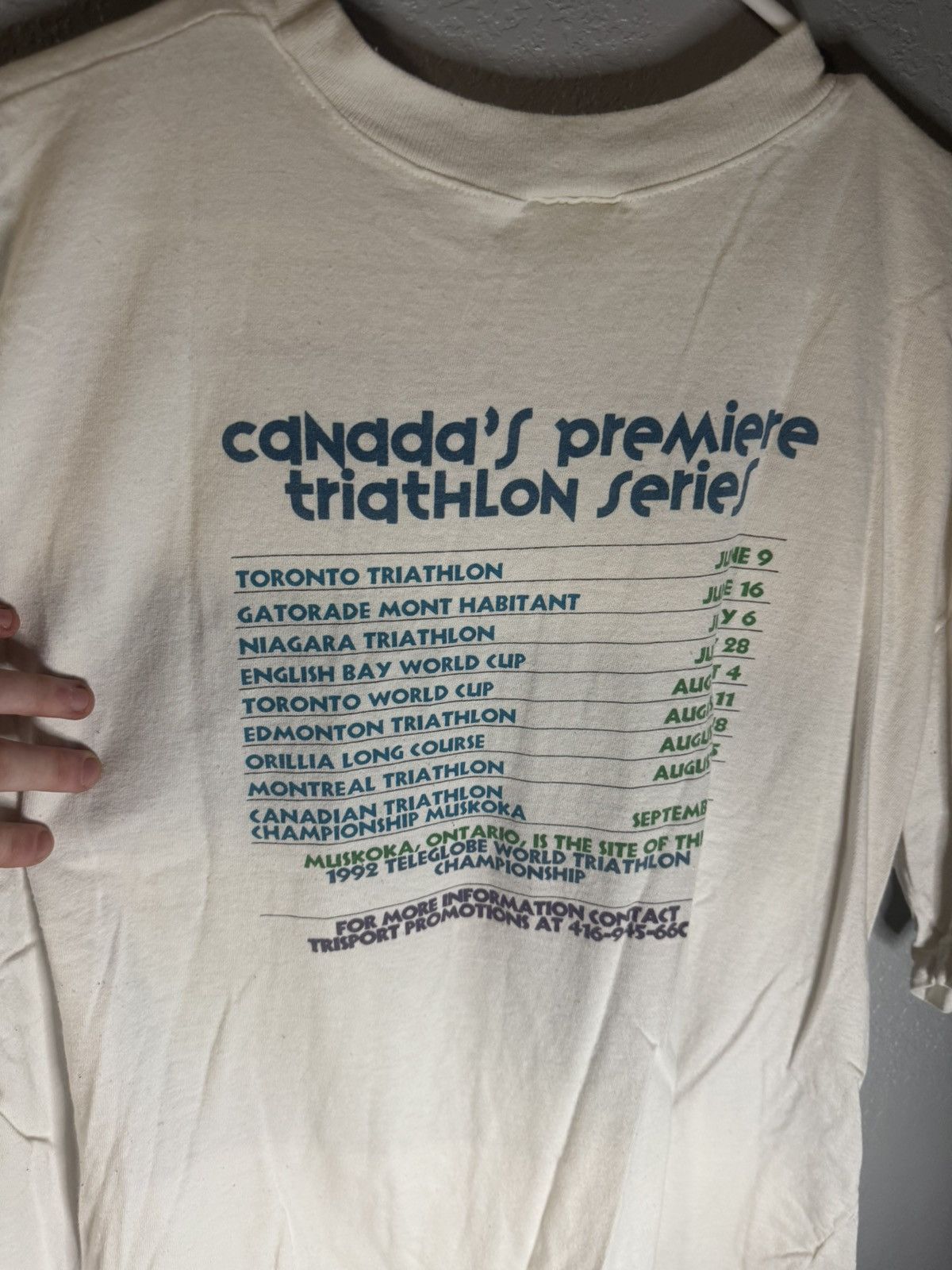 Vintage Vintage 1992 Triathlon Tee Size US XL / EU 56 / 4 - 4 Thumbnail
