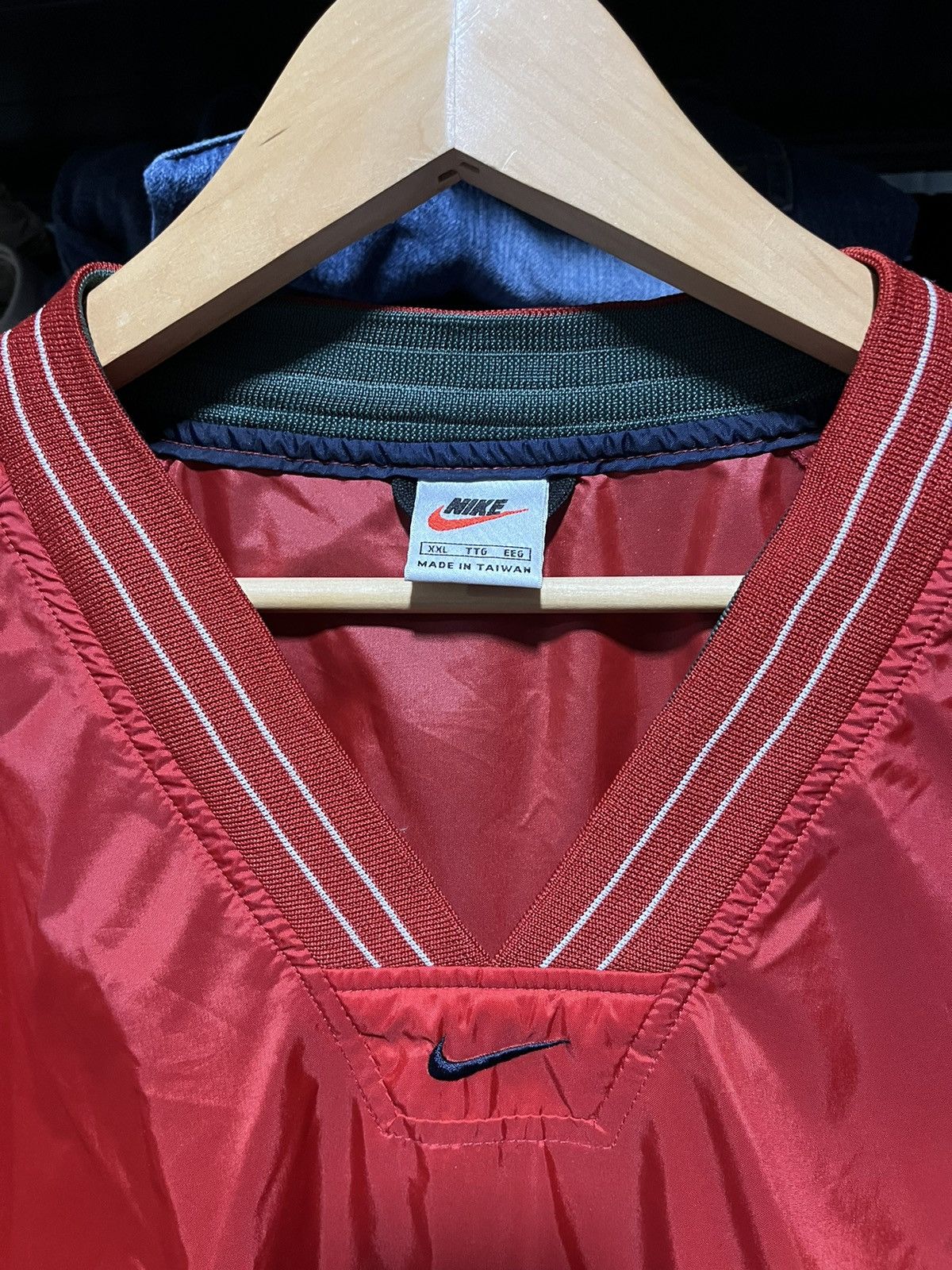 Nike × Vintage Crazy Vintage 90s Nike Swoosh Logo Pullover Windbreaker Size US XXL / EU 58 / 5 - 6 Thumbnail