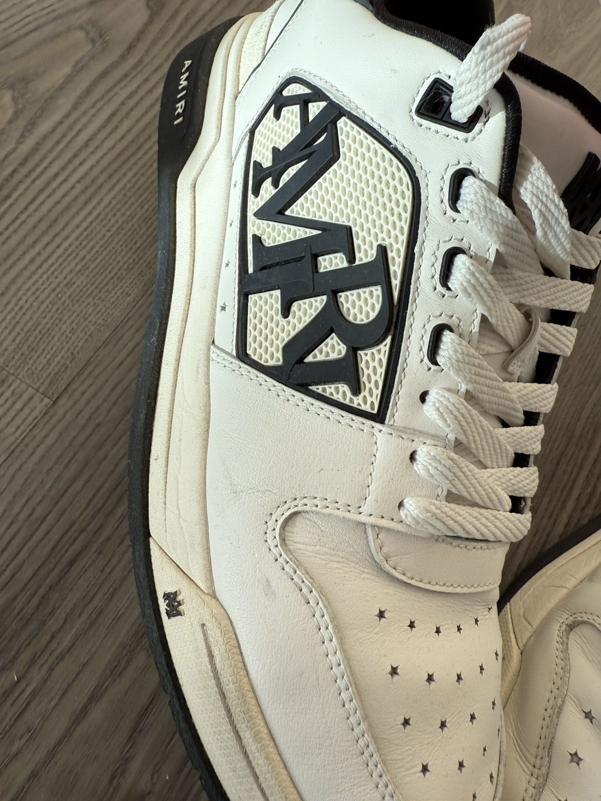 Amiri Amiri White & Black Classic Low Sneakers Size US 12 / EU 45 - 6 Thumbnail