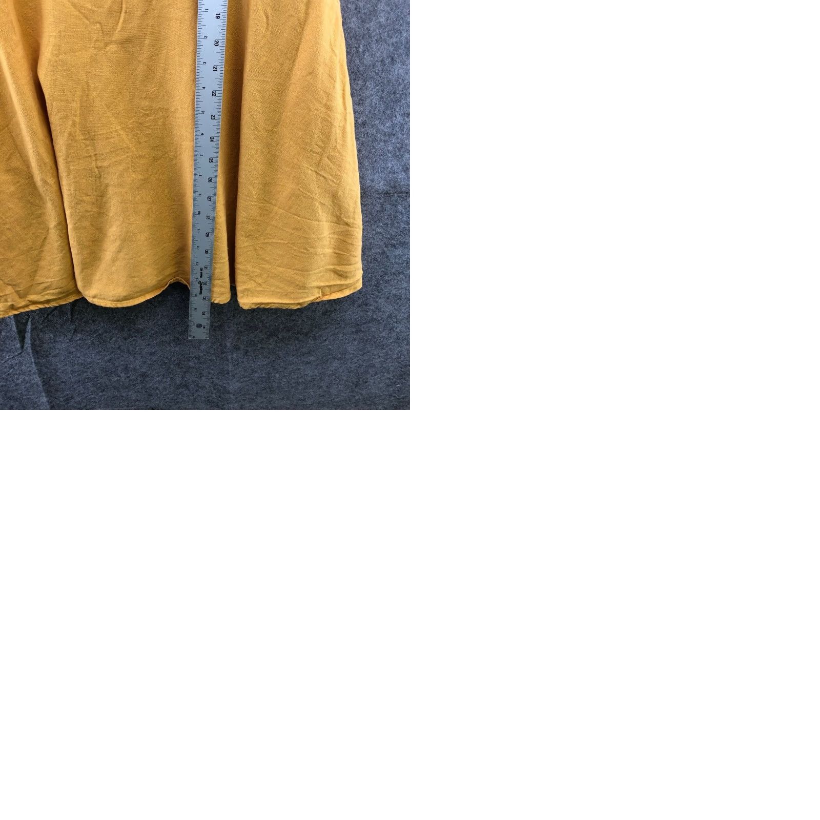 Vintage Speechless Dress XL Mustard Yellow Linen Blend A-Line Sleeveless Tie Chest Zip Back Lined Short Womens Bohemian Casual Size XL / US 12-14 / IT 48-50 - 9 Thumbnail
