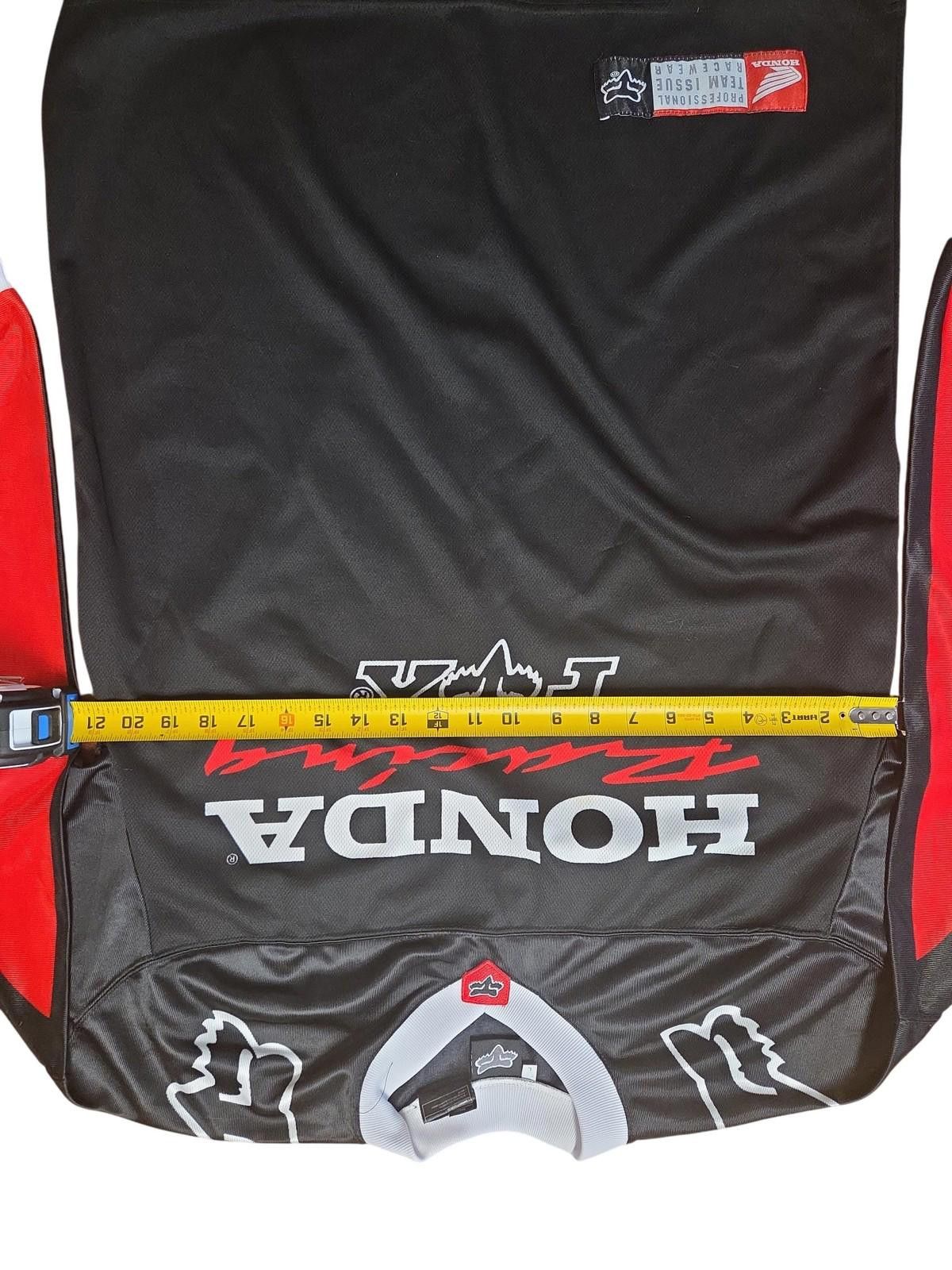 Fox Racing 90s Honda Fox Motocross Jersey Men's L Black Red Team Issue Size ONE SIZE - 5 Thumbnail
