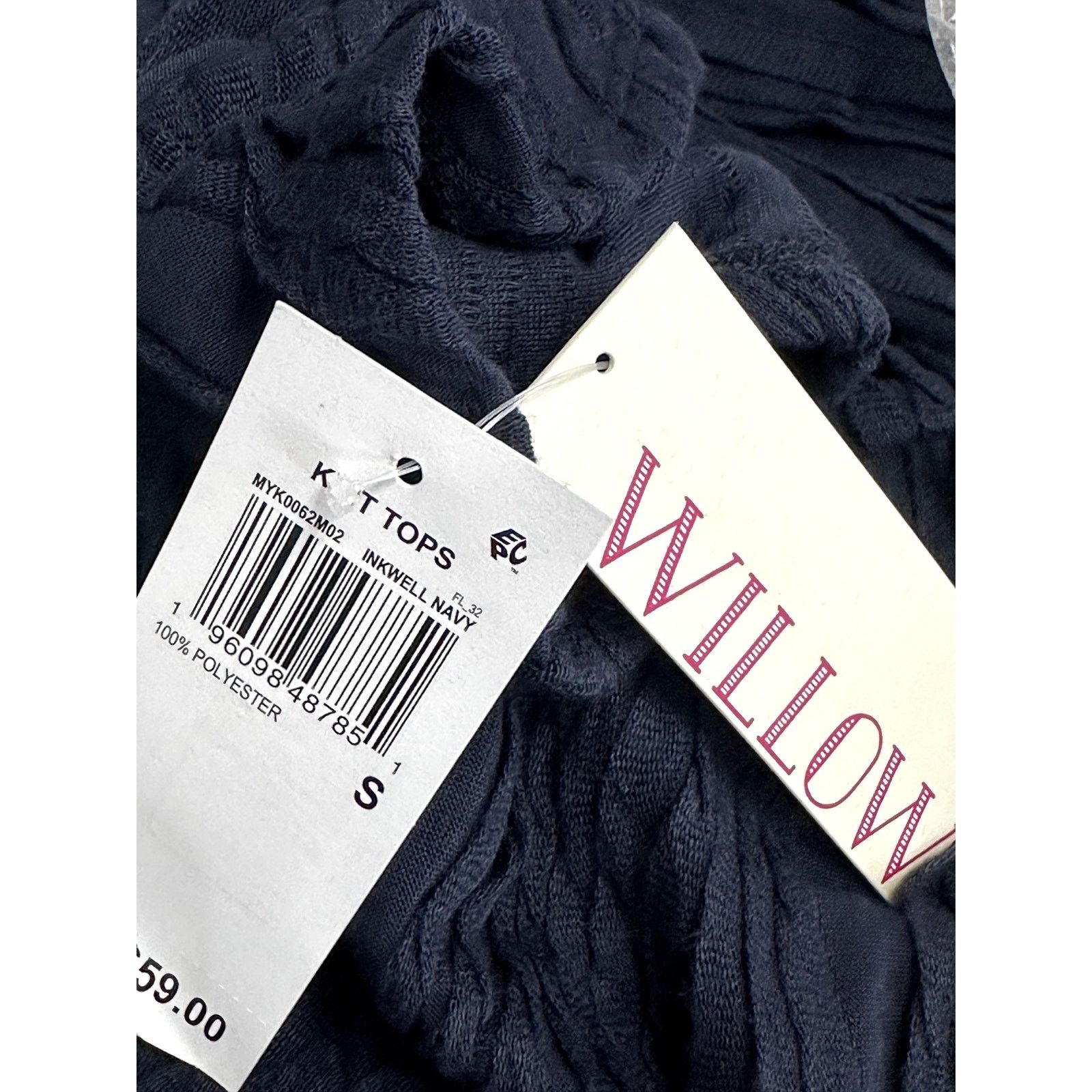Other Willow Drive Textured Blouse Short Flutter Sleeves Blue S Size S / US 4 / IT 40 - 8 Thumbnail