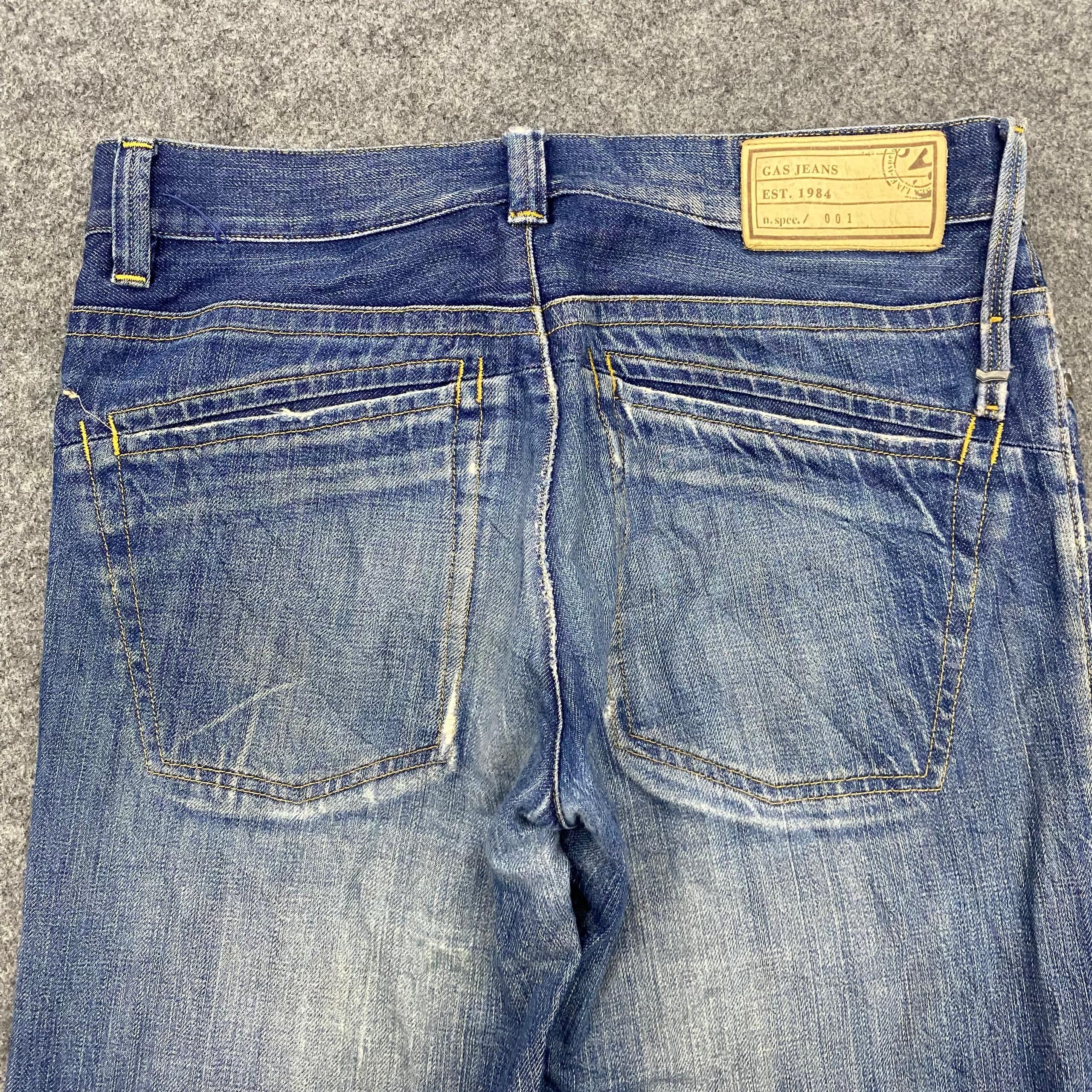 If Six Was Nine 💥Best Offer💥Vintage Gas Jeans designer Distressed Denim Size US 31 - 12 Thumbnail