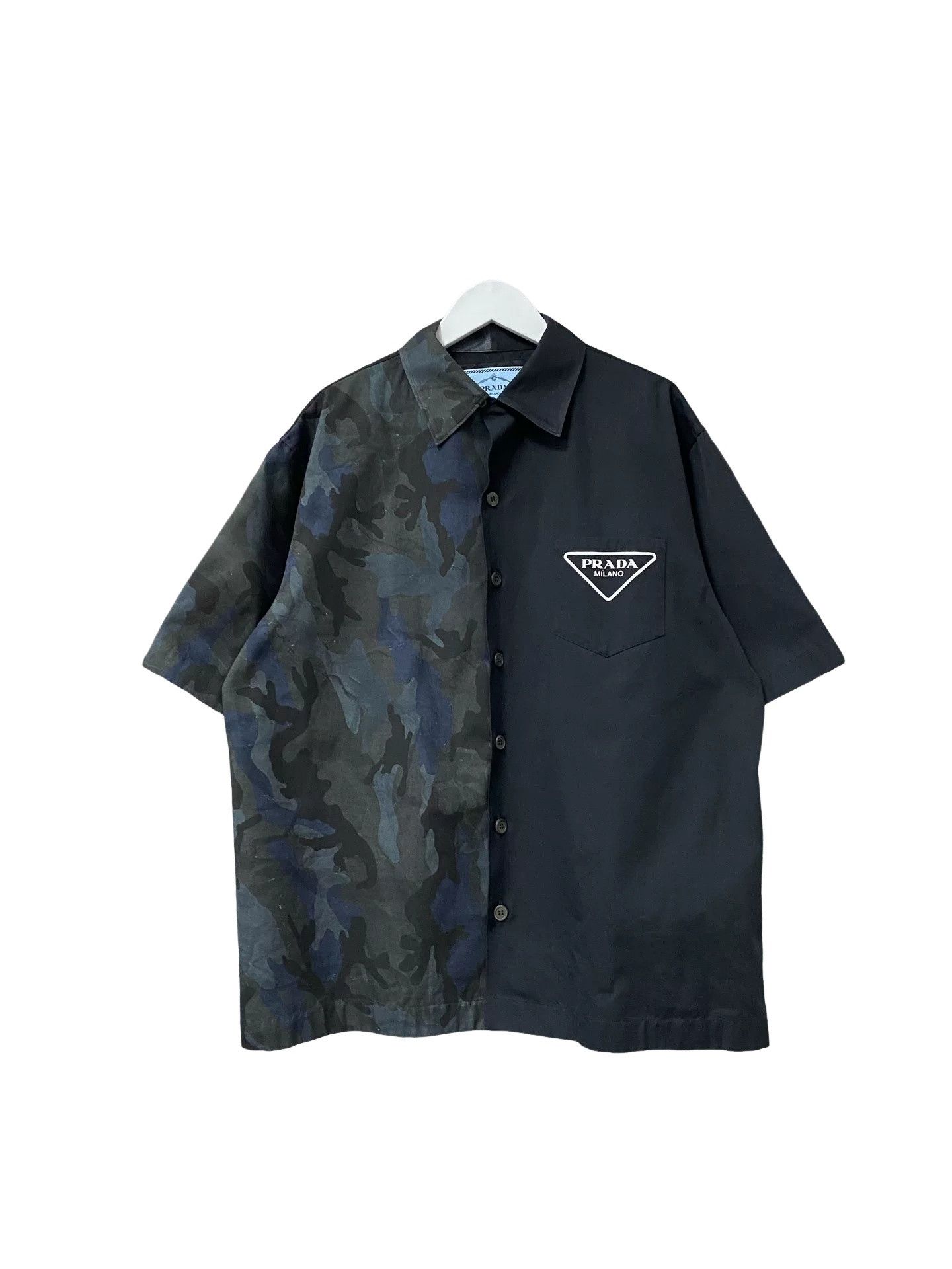 Prada Prada Camouflage Patchwork Button Up Shirt Size M Size US M / EU 48-50 / 2 - 1 Thumbnail