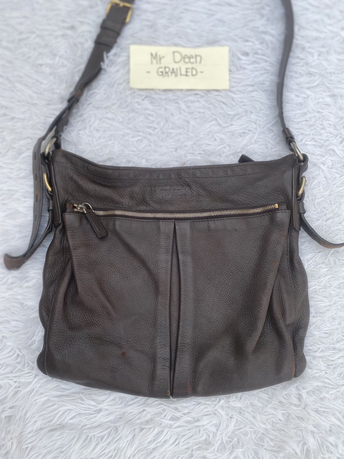 Prada Rare PRADA Leather Cross Body Bag Size ONE SIZE - 20 Thumbnail
