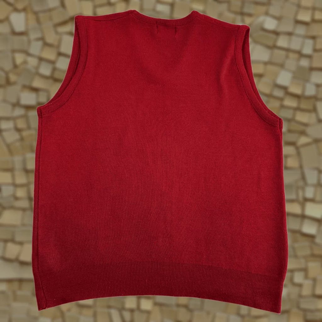 Vintage VINTAGE Pine State Sweater Vest Men Adult M Burgundy V Neck Orlon Acrylic 80s Size US M / EU 48-50 / 2 - 1 Thumbnail