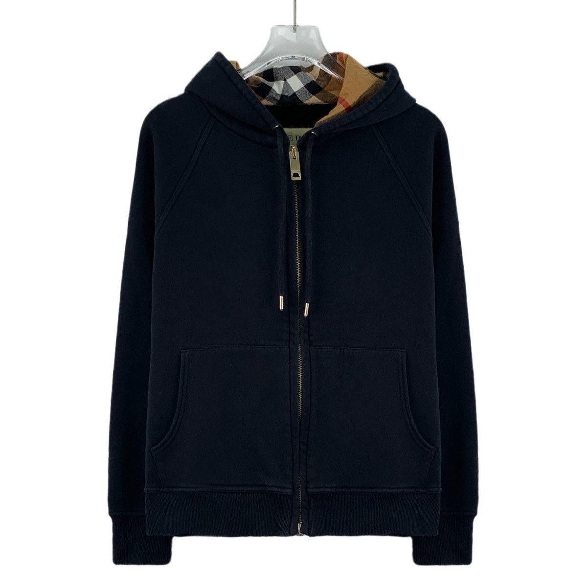 Burberry Burberry Black Drawstring Hooded Full Zip Jacket K26WX Size US L / EU 52-54 / 3 - 1 Thumbnail