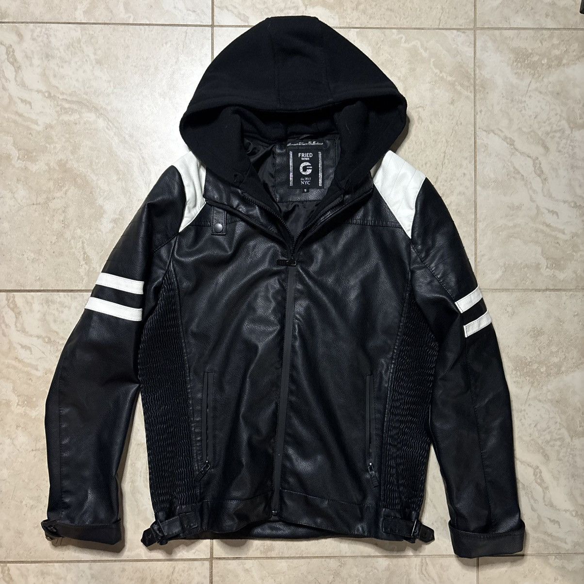 Other 2000s G-Fried Denim moto hooded euro leather jacket medium Size US M / EU 48-50 / 2 - 1 Thumbnail