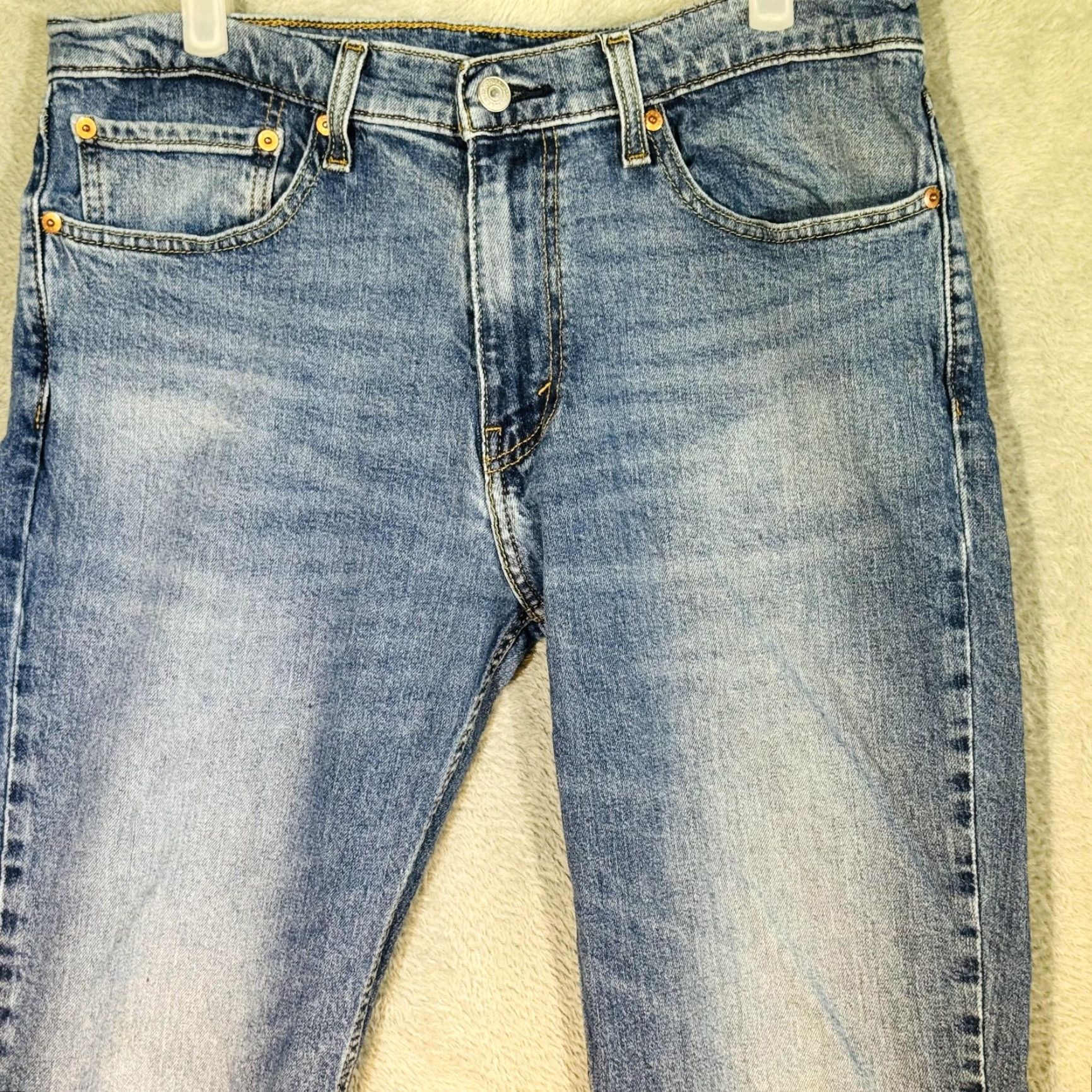 Levi's Levi's 511 Jeans Mens 34x32 Blue Light Wash Slim Tapered Stretch Denim Zip Fly Jeans Size US 34 / EU 50 - 3 Thumbnail