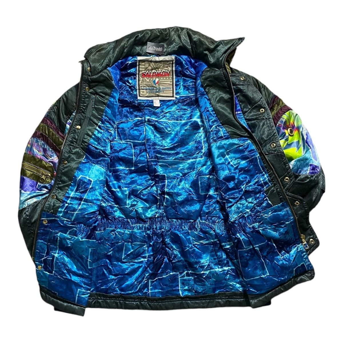VINTAGE SALOMON SKI JACKET INSULATED WINTER WEAR MULTICOLOR