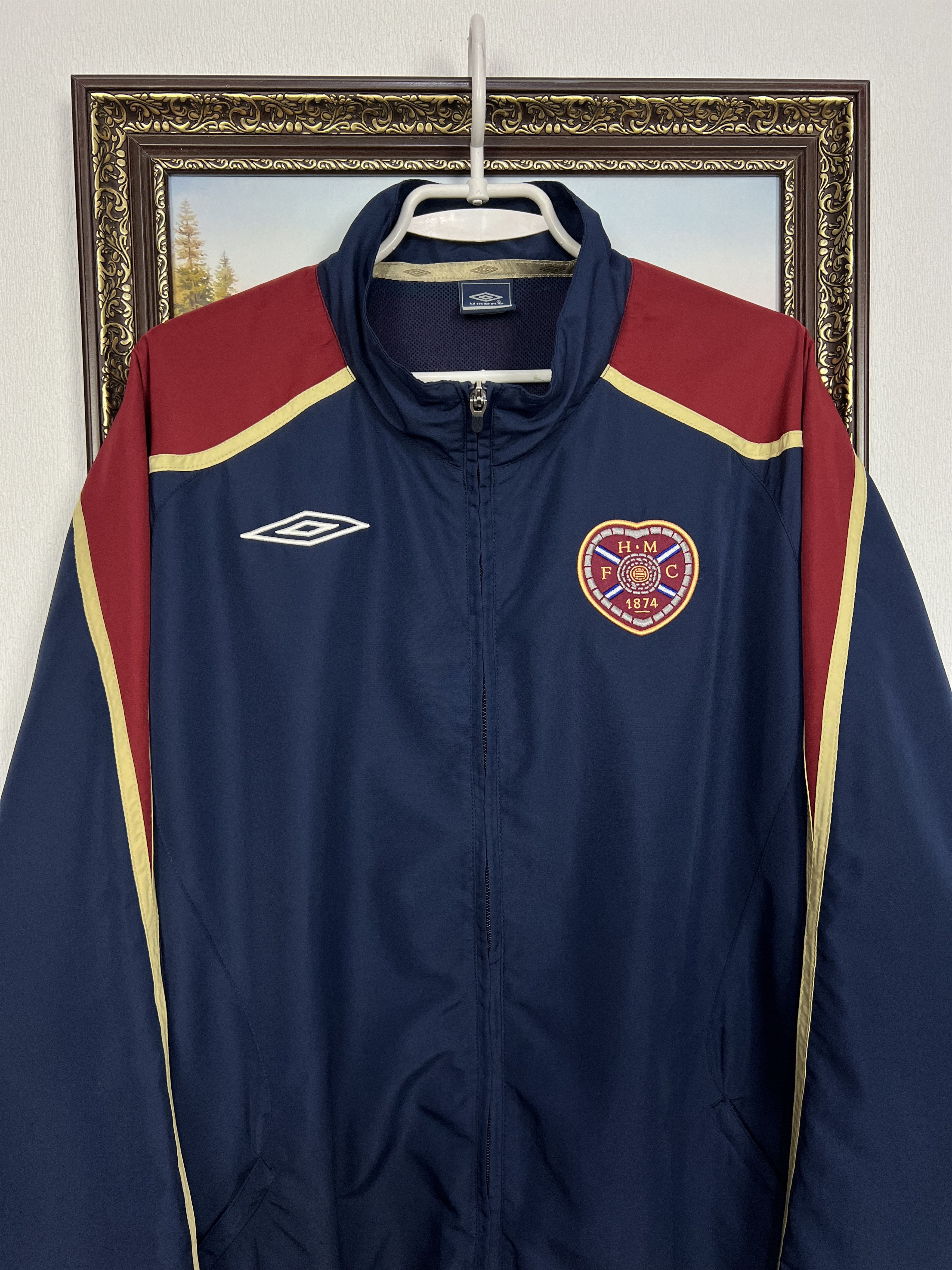 Umbro Vintage Heart Of Midlothian Hearts Football Jacket Track Top Size US XL / EU 56 / 4 - 2 Thumbnail