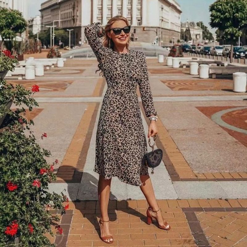 Reformation Reformation Port Dress Leopard Size M / US 6-8 / IT 42-44 - 3 Thumbnail
