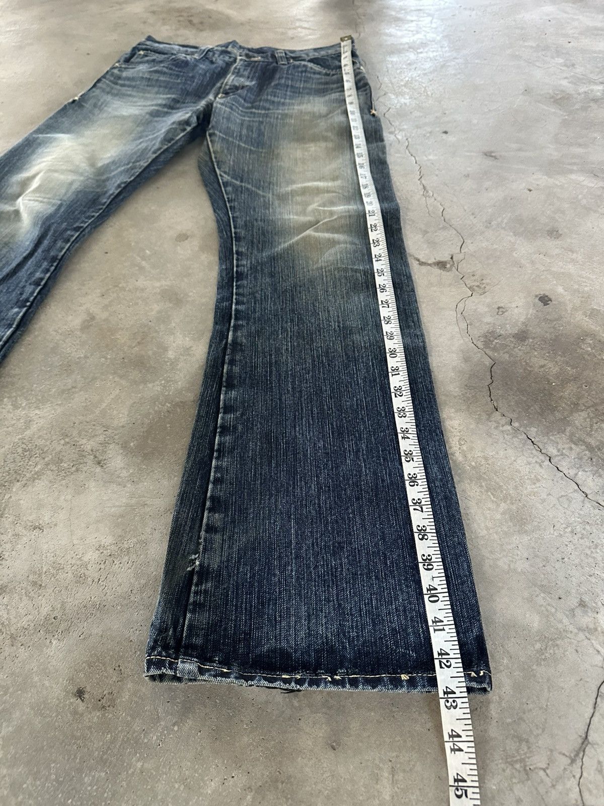 If Six Was Nine Flare Jeans Lee Riders Bootcut Denim Jeans Size US 31 - 5 Thumbnail