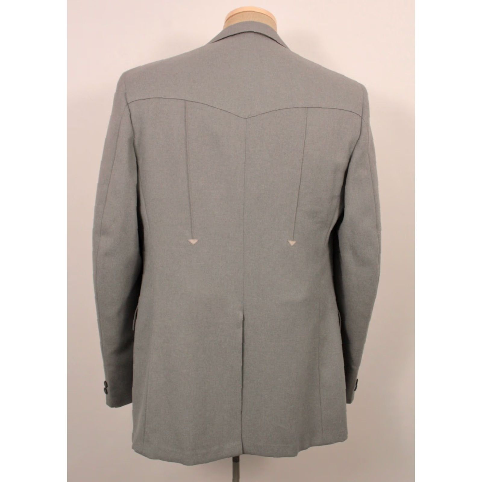 Vintage VINTAGE Men's VTG 70s Grey 3 PC Western Leisure Suit Sz M 1970s Disco Polyester Shirt Jacket Pants Mens Size 40R - 4 Thumbnail