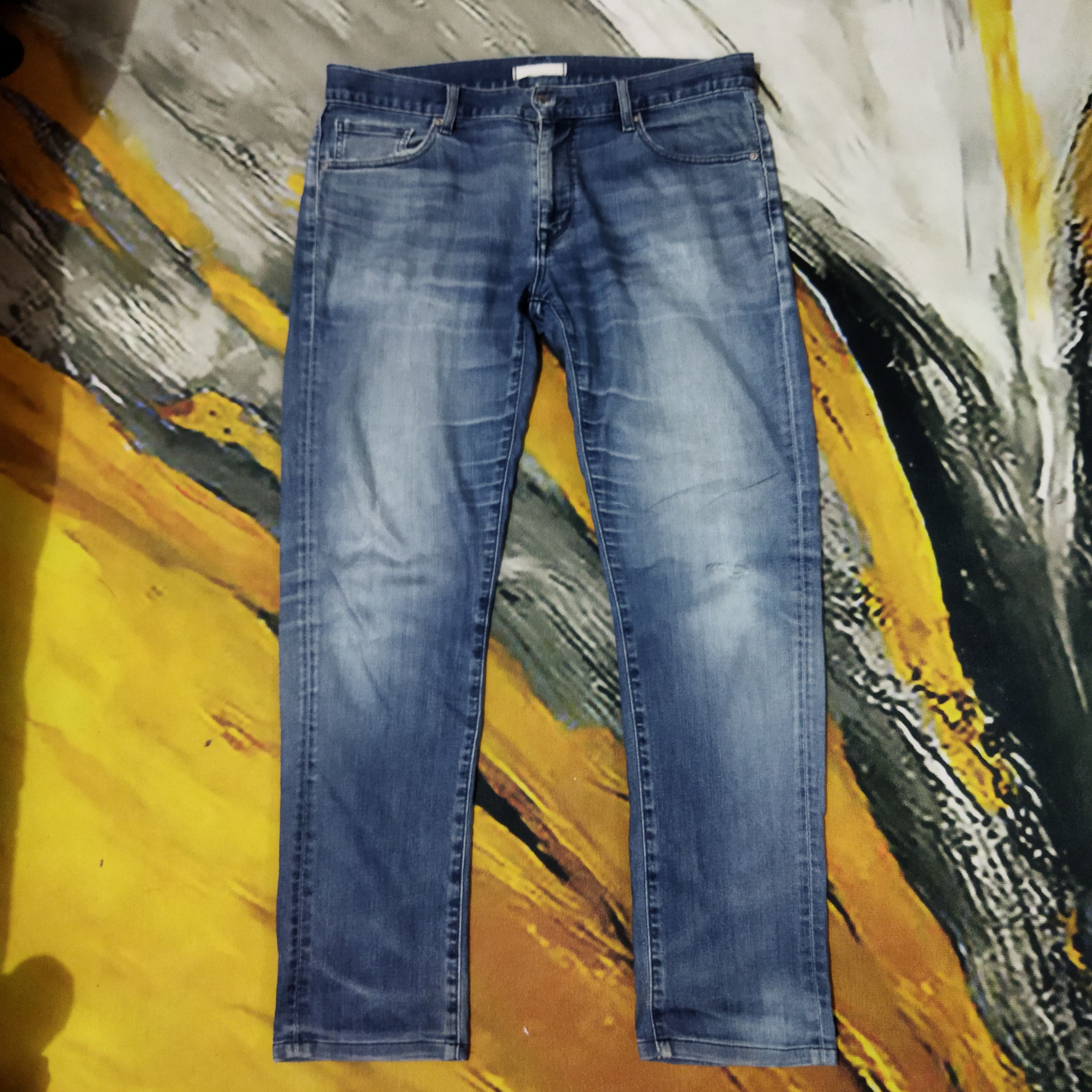 image of Vintage Japanese Distressed Blue Jeans Pants, Men's (Size 36)