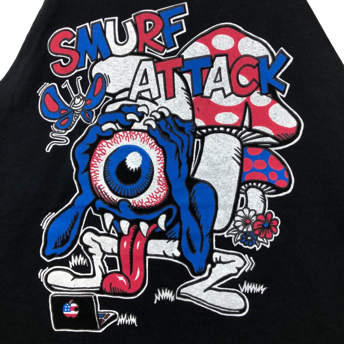 Vintage Vintage SMURF ATTACK T-Shirt Size US XL / EU 56 / 4 - 3 Thumbnail