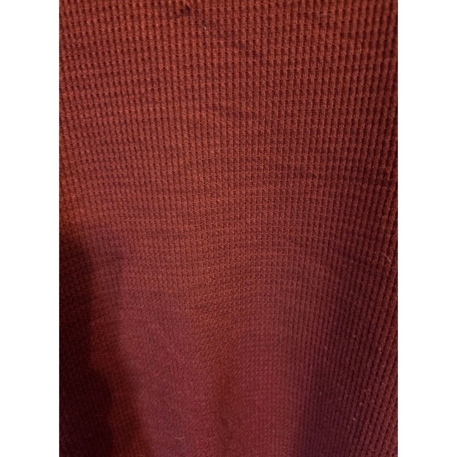 Vintage Bloomchic Burgundy Embroidered Floral Waffle Knit Balloon Sleeve Top 30 6X Plus Red Women's Blouse Long Sleeve Round Neck Casual Travel Party/Cocktail Size 4XL / US 24-26 - 3 Thumbnail