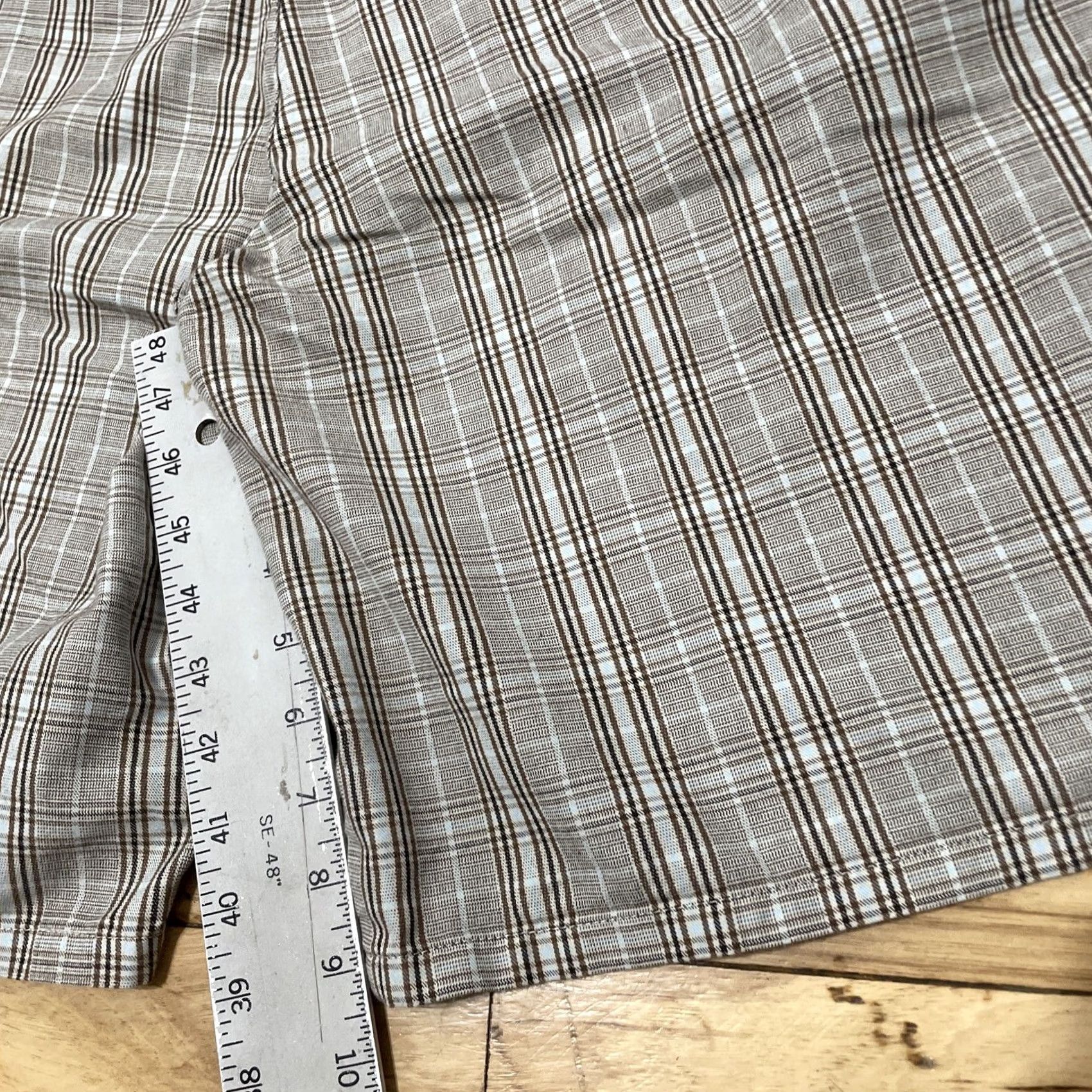 Hurley VINTAGE Hurley Shorts Men 40 Brown Plaid Beachy Light Preppy Y2k Streetwear Chino Size US 40 / EU 56 - 7 Thumbnail