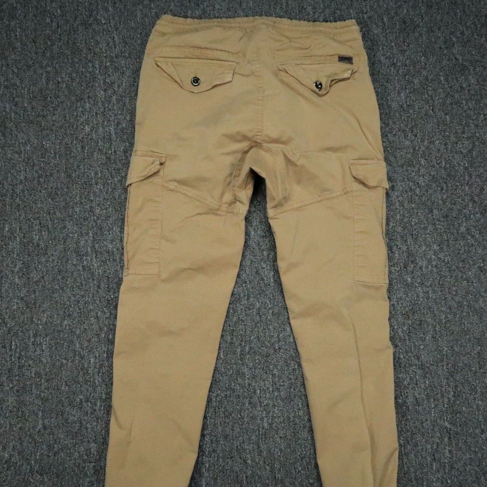 G-Star G-Star RAW Pants Mens Medium Beige Cargo Trouser Drawstring Front Flat Front Cotton Regular Inseam 29in Pockets Size US 31 - 4 Thumbnail