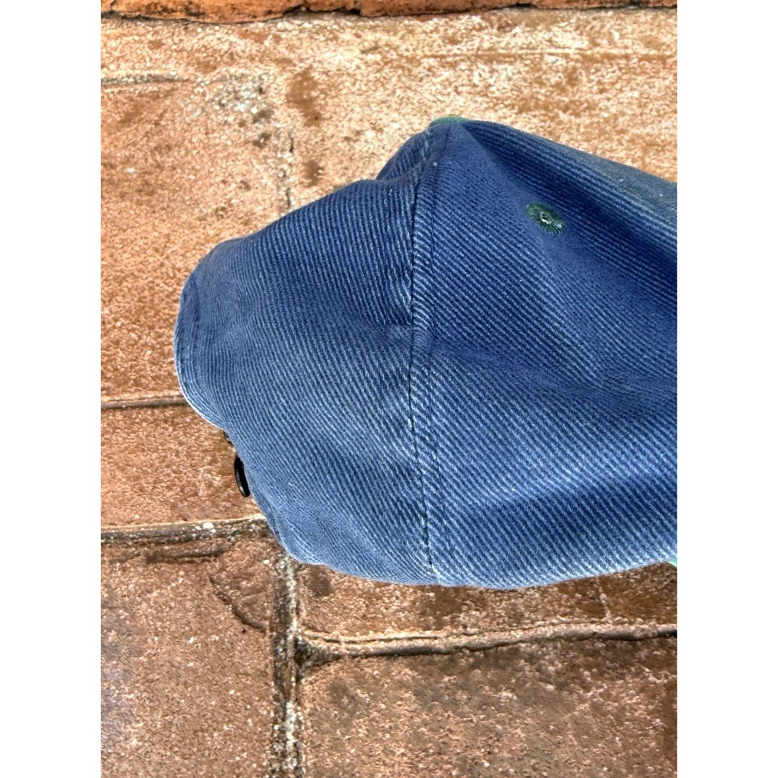 Nike VINTAGE Nike Center Swoosh Denim Snapback Hat Cap Embroidered Men Snapback, 90s, Blue, Cotton, Adjustable, Lightweight, Breathable Size ONE SIZE - 6 Thumbnail
