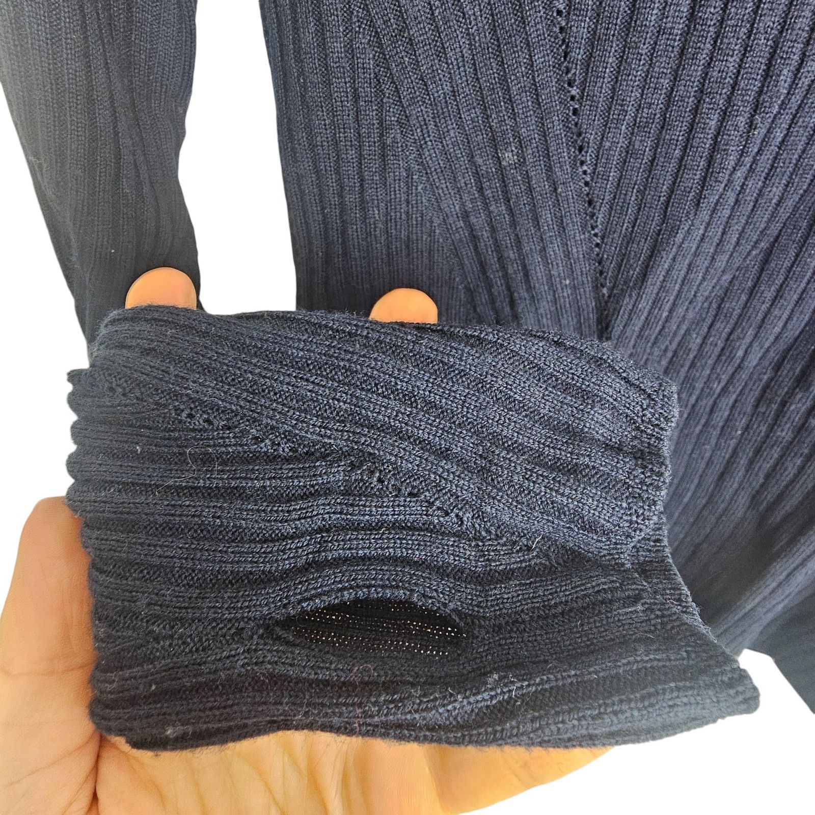 Rag & Bone Rag & Bone Womens Extrafine Merino Wool Sweater XS Navy Blue Size XS / US 0-2 / IT 36-38 - 4 Thumbnail