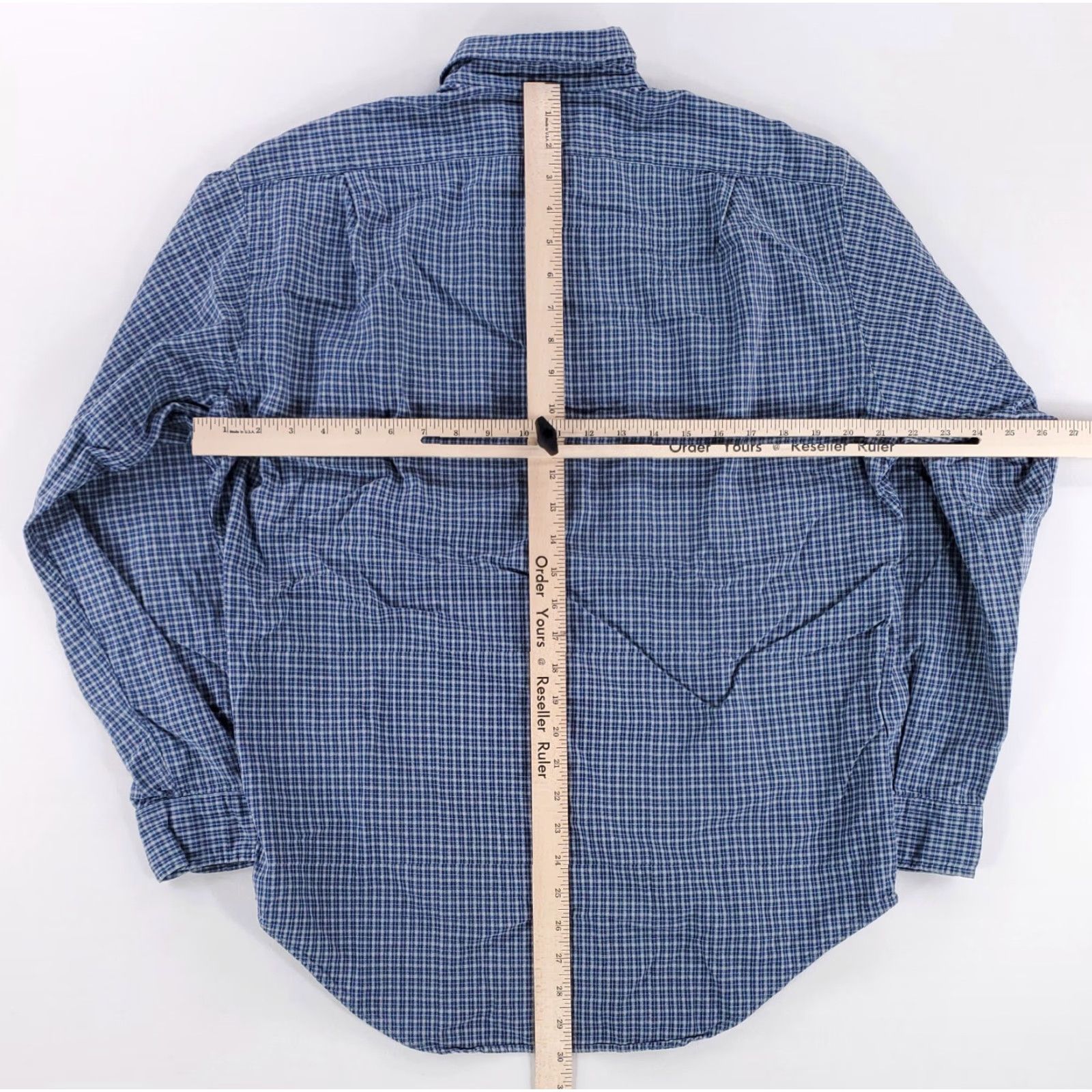 Polo Ralph Lauren Polo Ralph Lauren GI Shirt Button Up Long Sleeve Blue Check Mens M Size US M / EU 48-50 / 2 - 6 Thumbnail