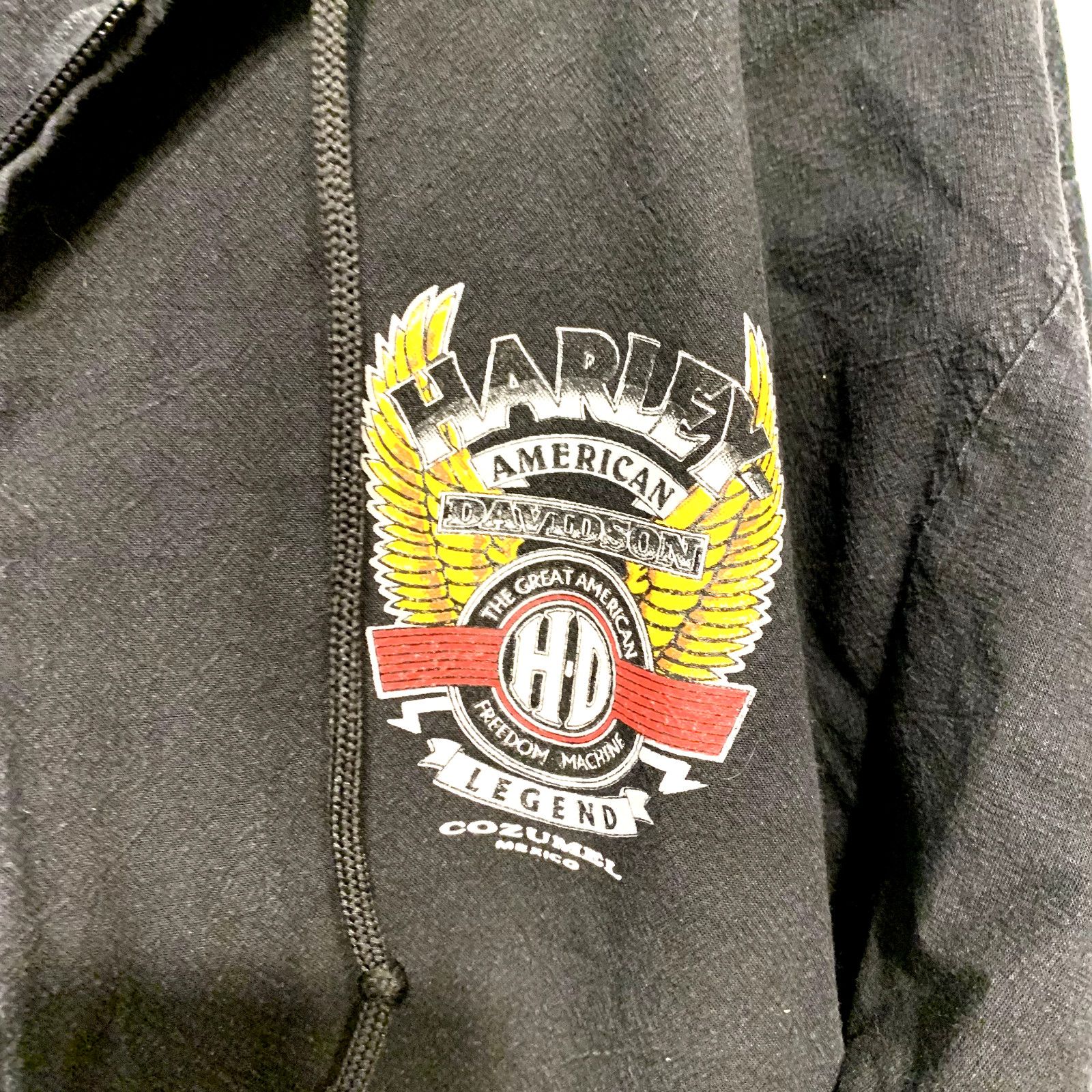 Harley Davidson VTG Harley-Davidson L American Legend Cozumel Mexico Hoodie Size L / US 10 / IT 46 - 3 Thumbnail