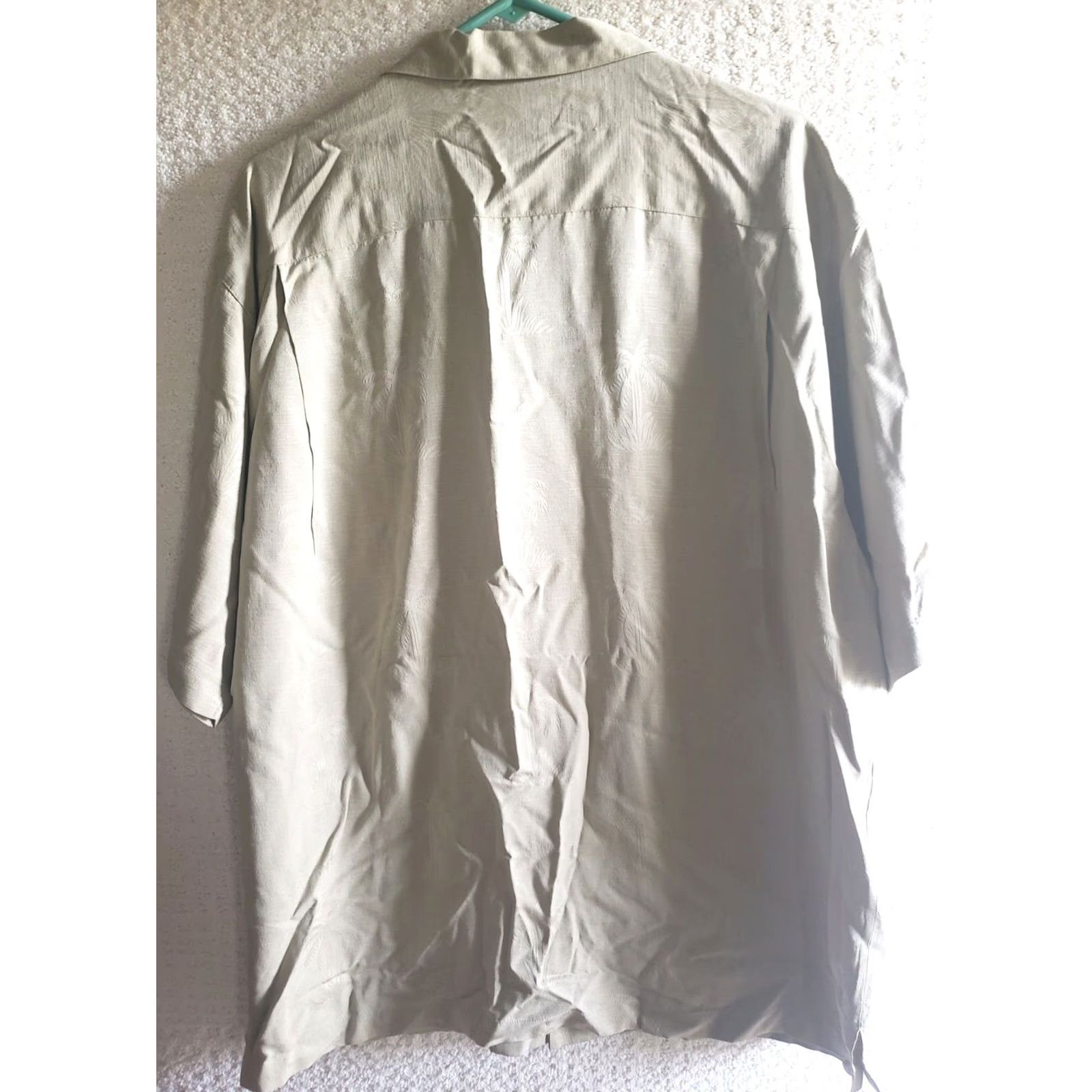 Tommy Bahama Tommy Bahama Shirt Mens L Silk Button-Down Short Sleeve Green 100% Silk Casual Beach Tropical Hawaii Size US L / EU 52-54 / 3 - 7 Thumbnail