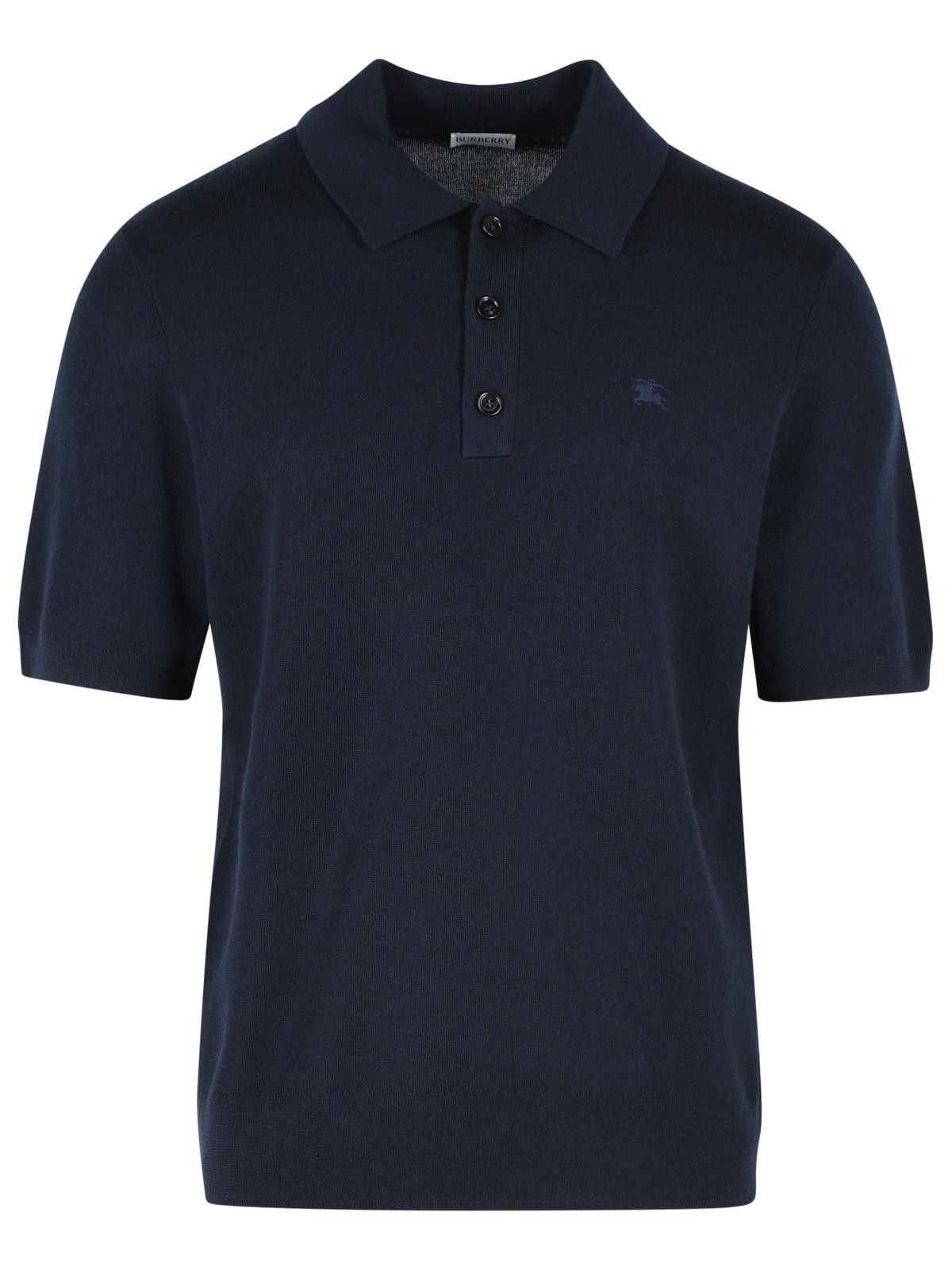 Burberry BURBERRY 'Marcus' Navy Cashmere Polo Shirt Size US M / EU 48-50 / 2 - 1 Thumbnail