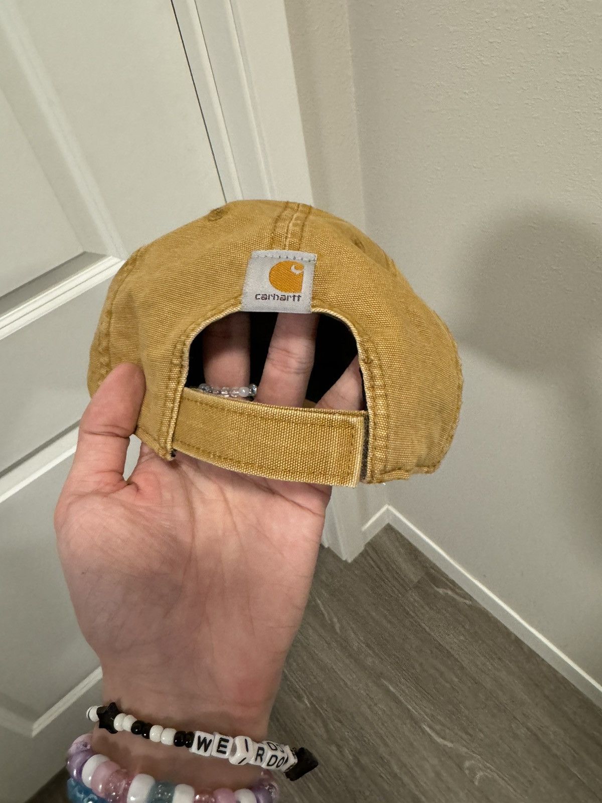 Carhartt × Carhartt Wip × Vintage Carhartt Embroidered Tan Hat Size ONE SIZE - 2 Thumbnail