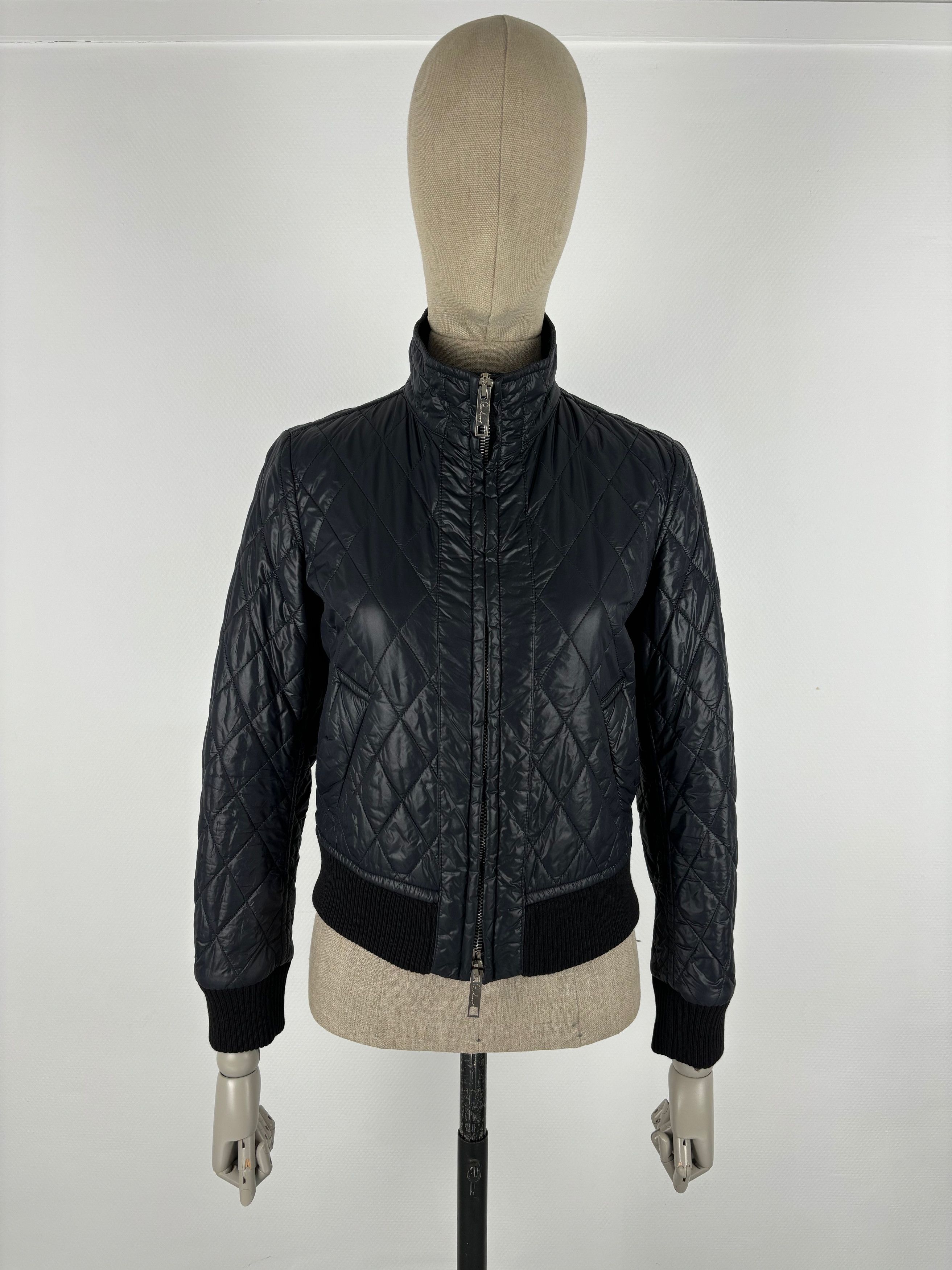 Burberry London Nova Check Biker Ribbed Cuffs Quilted Jacket Full-Zip Bomber Size M / US 6-8 / IT 42-44 - 9 Thumbnail