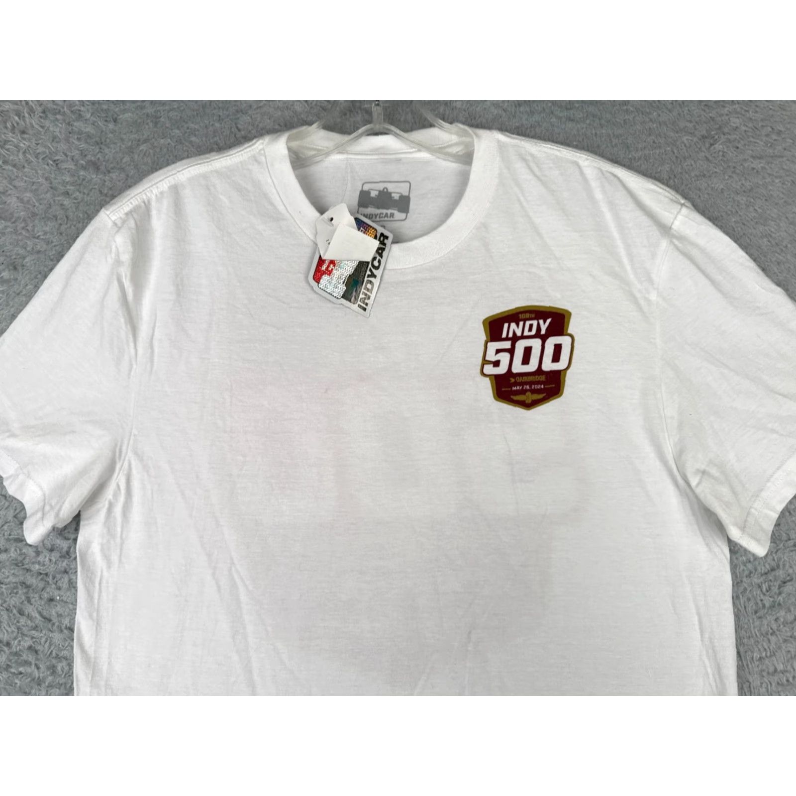 Vintage Indycar Shirt Adult Extra Large White 2024 Indy 500 Gainbridge 108th 100% Cotton Size US XL / EU 56 / 4 - 4 Thumbnail