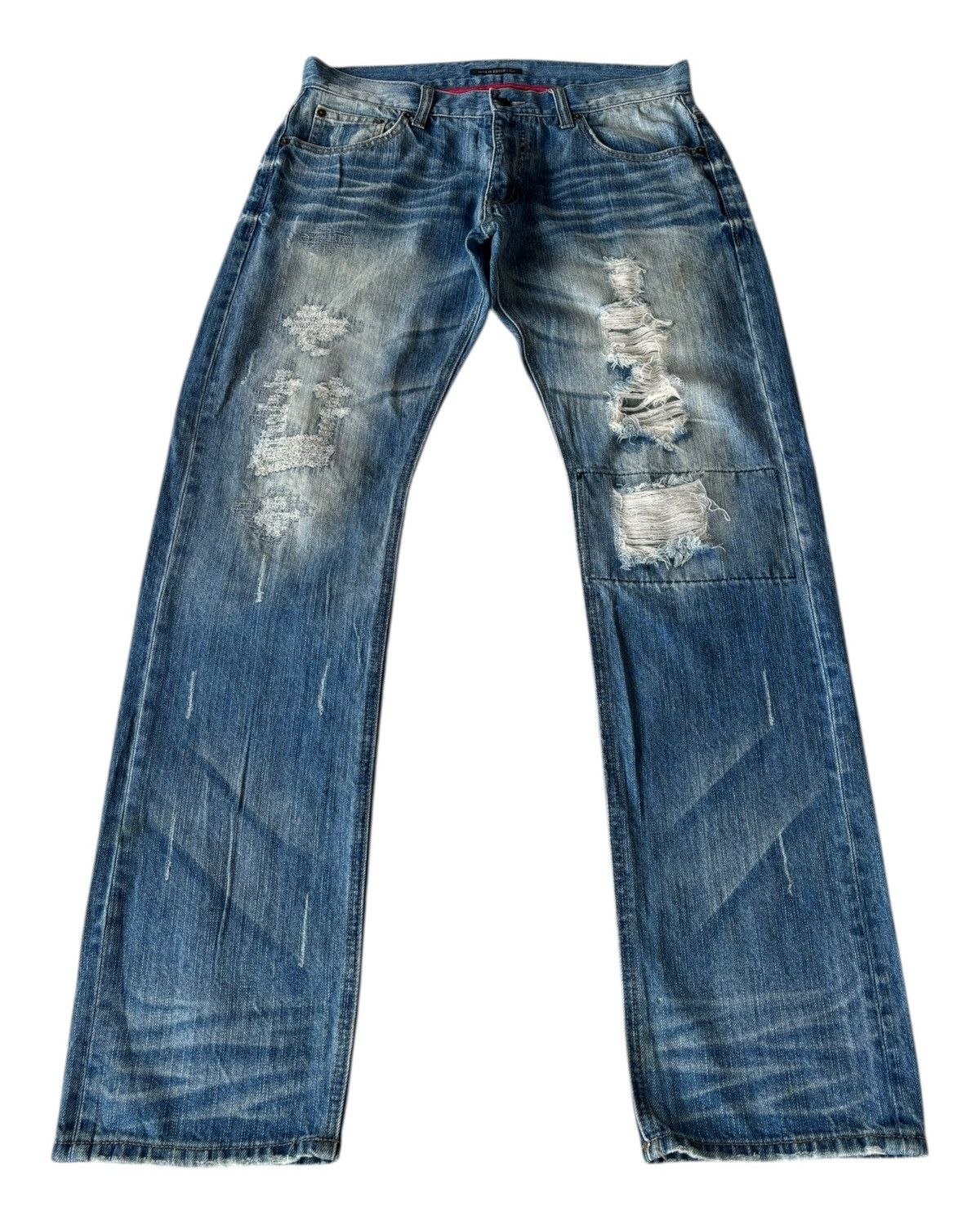 Kapital Kapital Distressed Boro Patchwork Denim Jeans | Grailed