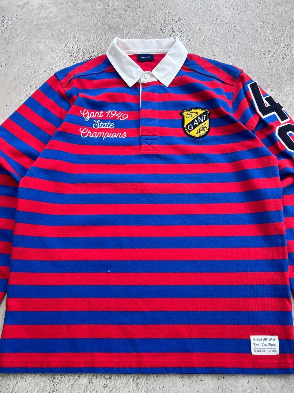 Gant × Vintage Vintage Gant Rugby Long Sleeve Polo Shirt Size US XL / EU 56 / 4 - 5 Thumbnail