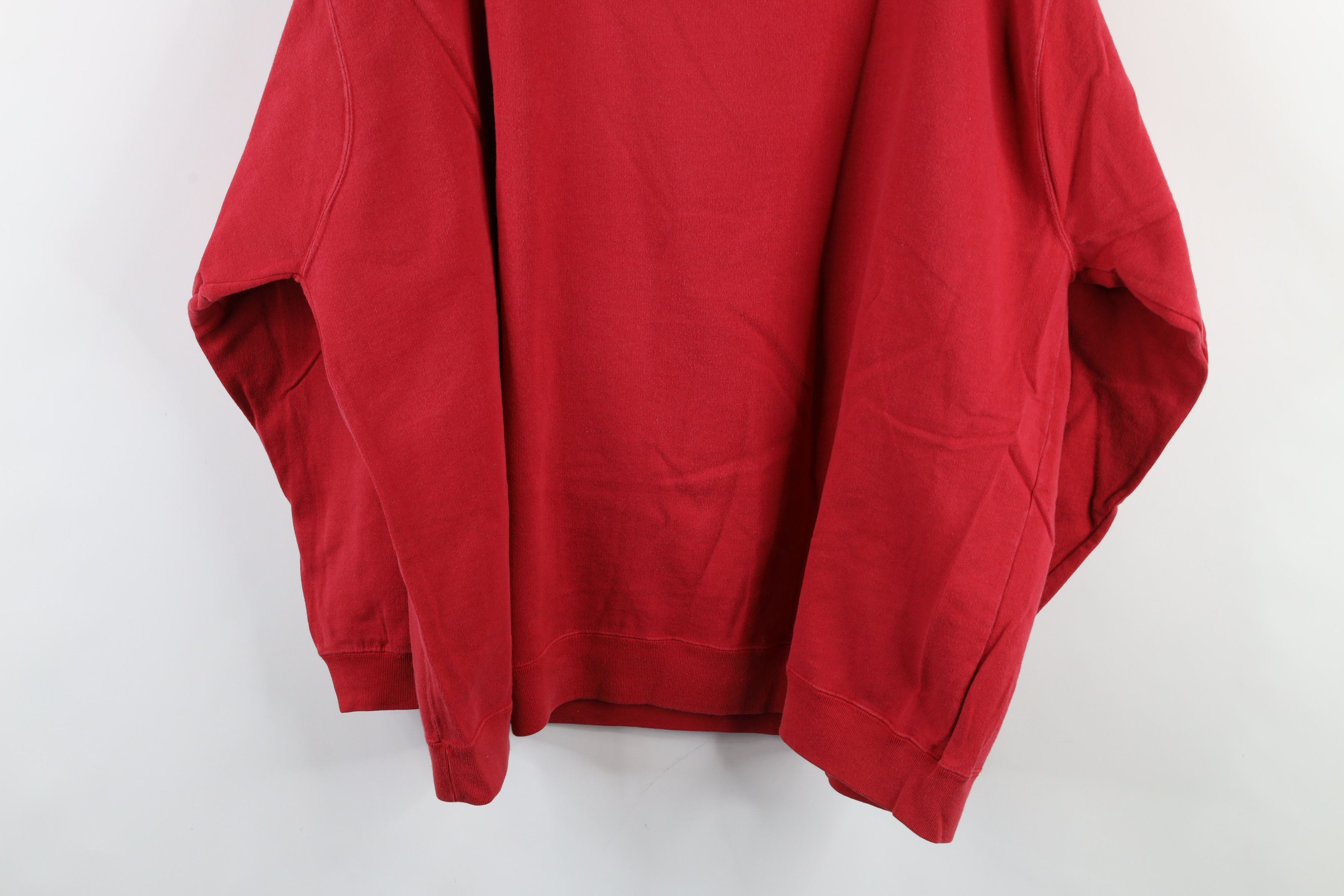 Vintage Vintage 90s Streetwear Kitten Bird Layered Sweatshirt Red Size 3XL / US 20-22 - 11 Thumbnail