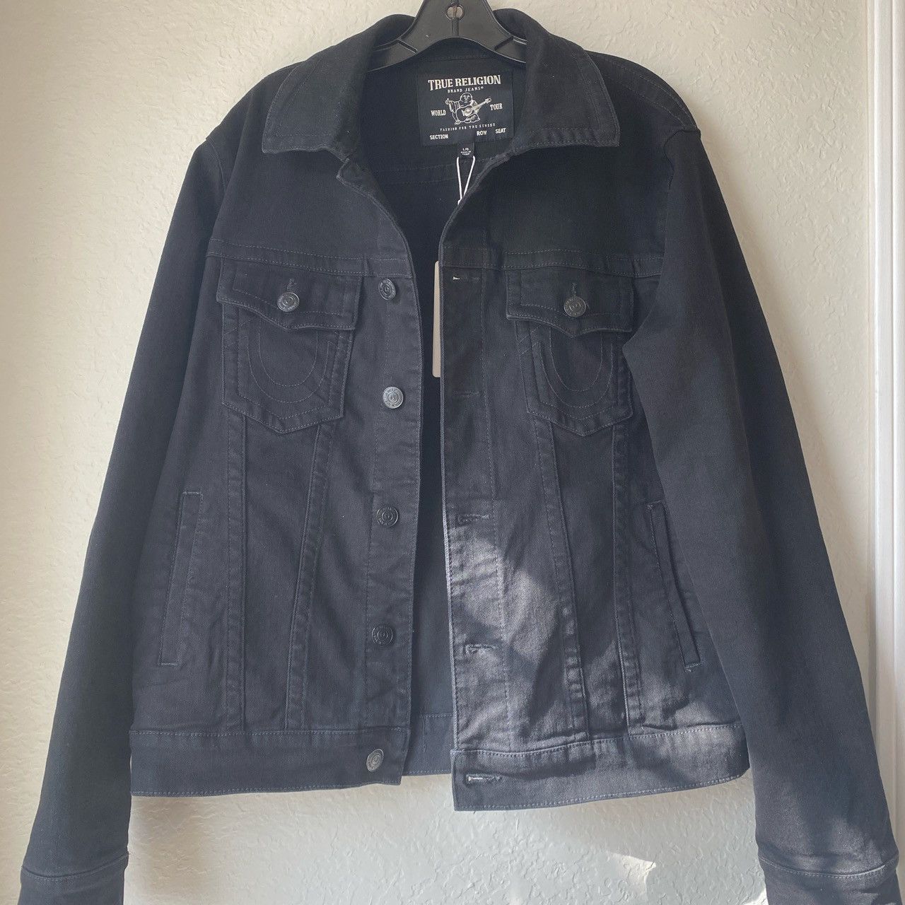 image of Haunted Mound x True Religion Black True Religion Denim Biker Jacket (New With Tags) (Size Large)