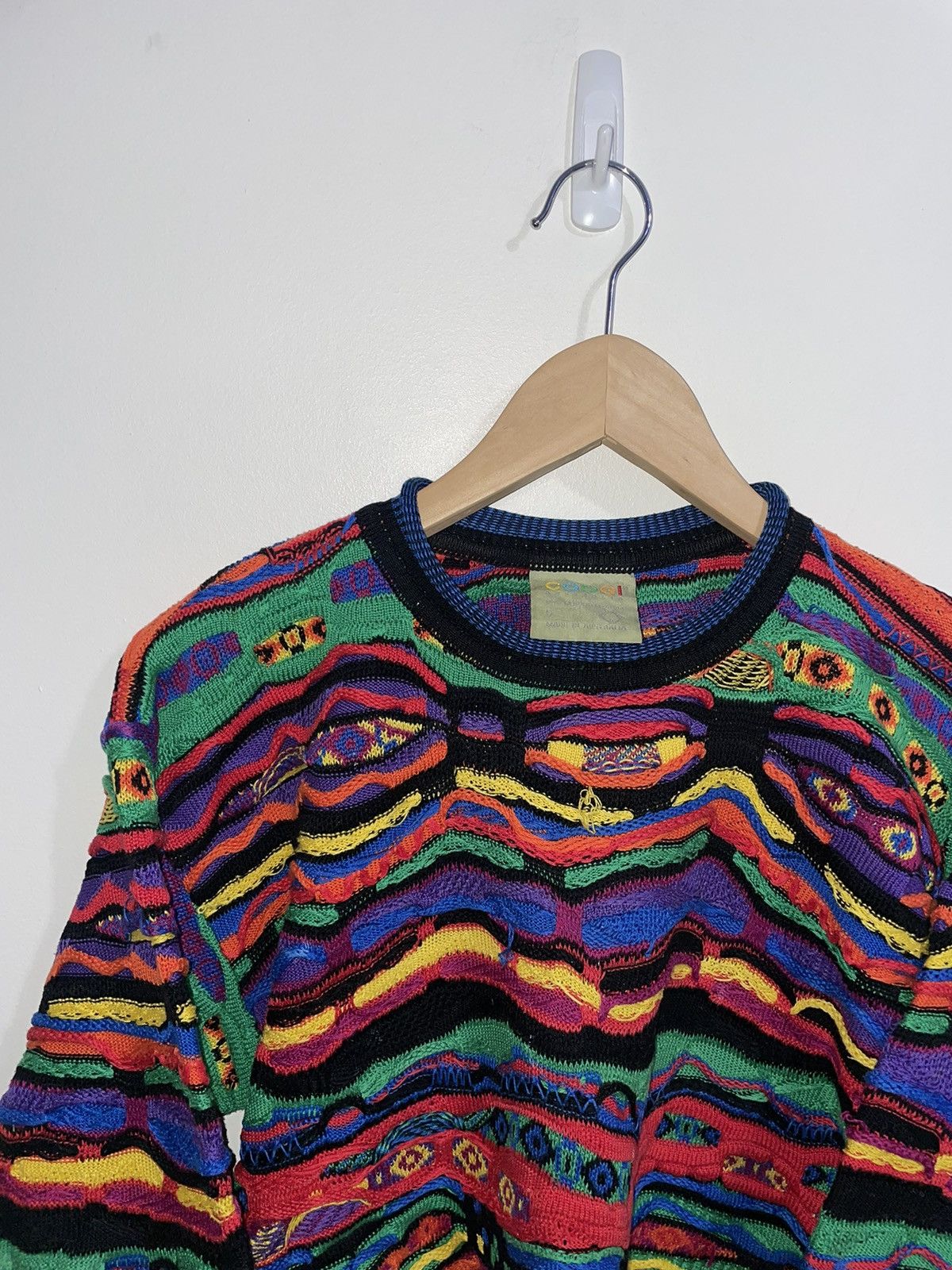 Image of Vintage Coogi 3D Knit Sweater in Black, Women's (Size Small)