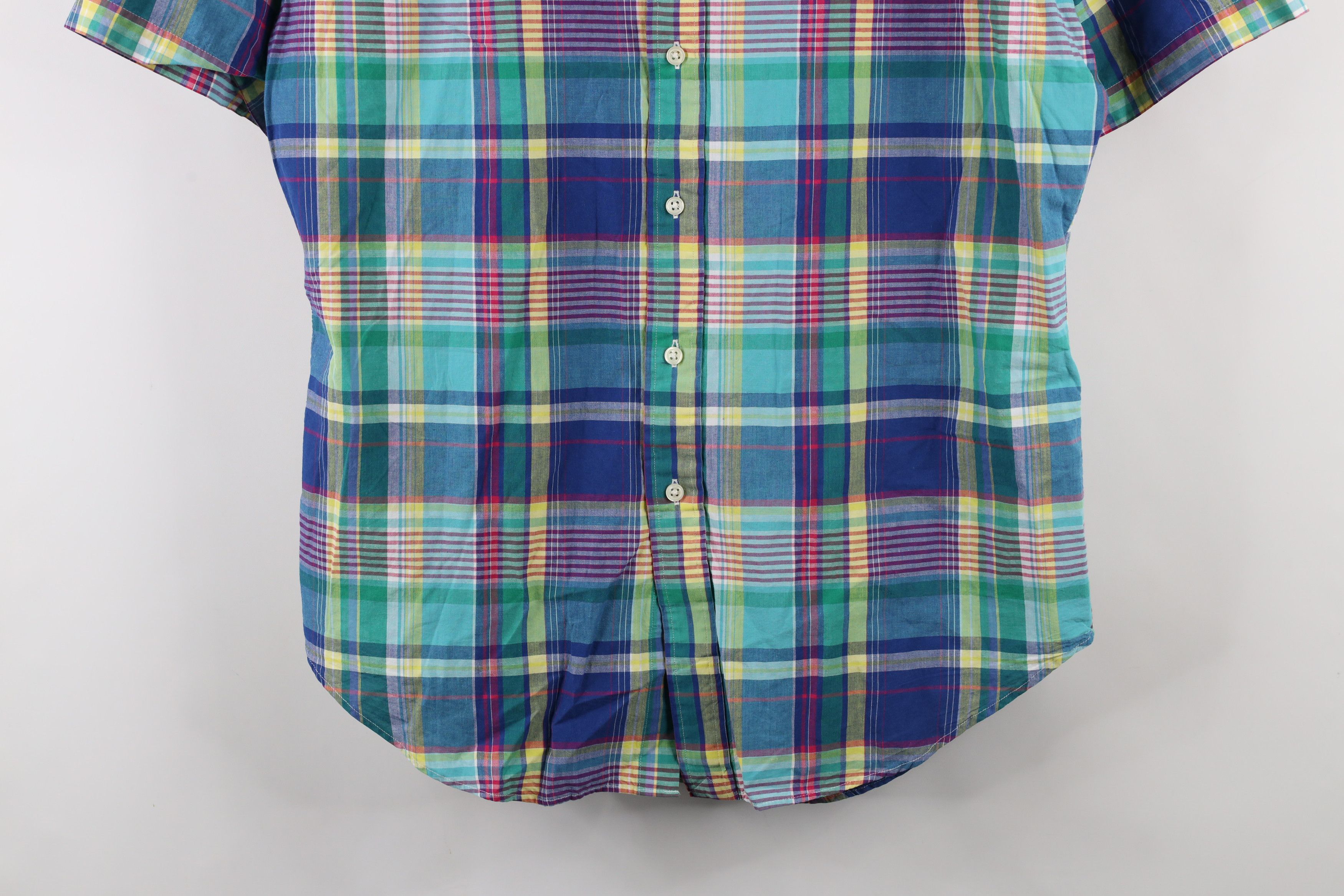 Ralph Lauren × Vintage Vintage 90s Ralph Lauren Madras Plaid Button Down Shirt Size US M / EU 48-50 / 2 - 3 Thumbnail
