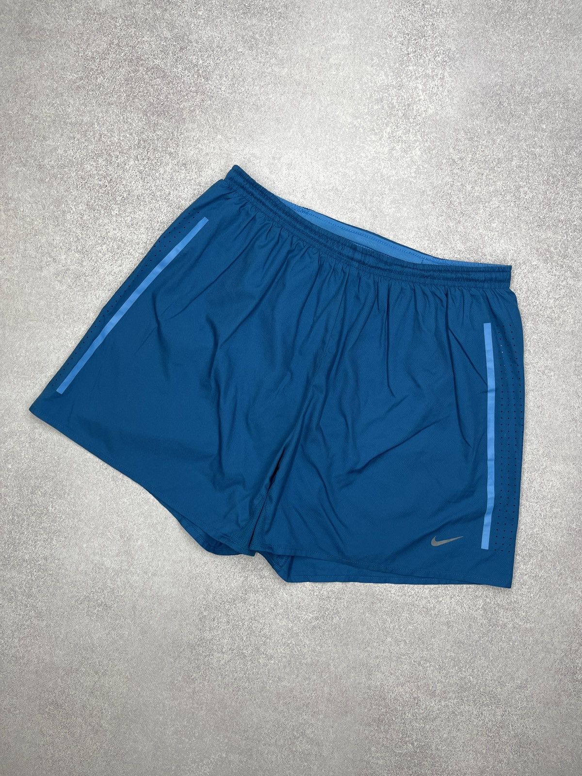Nike Mens Nike Running Dri Fit Shorts Blue Size M Drill Size US 32 / EU 48 - 1 Thumbnail